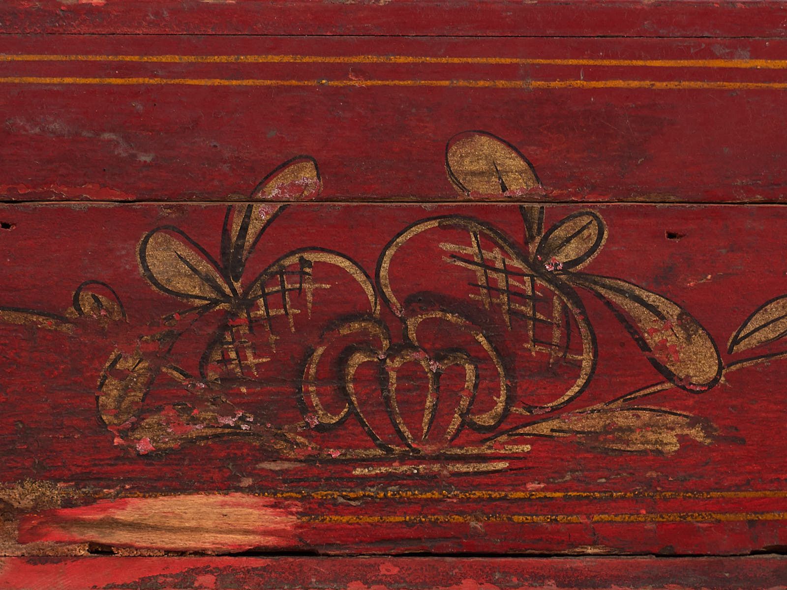 Antique Rectangular Box With Floral Motifs (C.1900) #3 photo 327.0