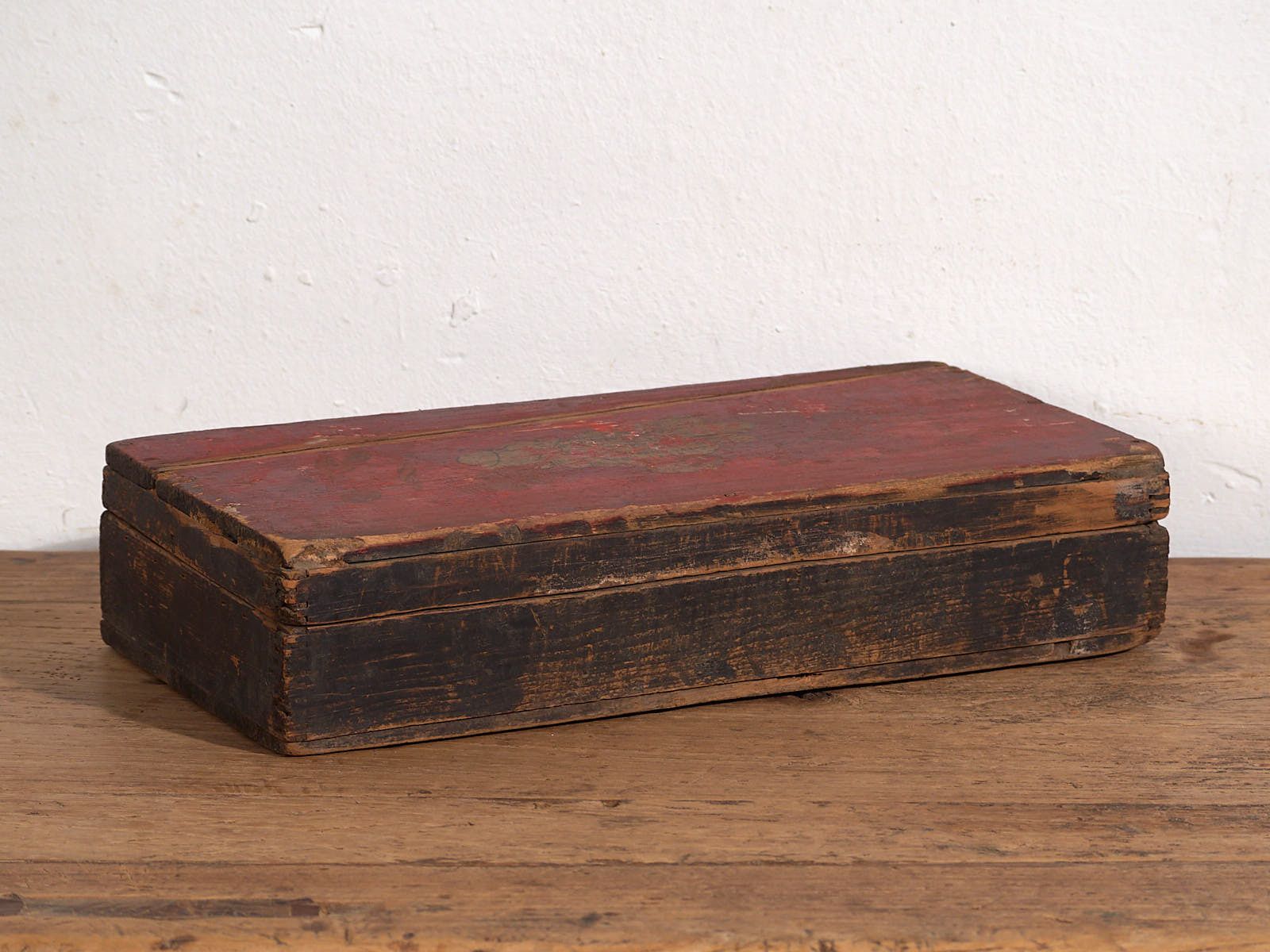 Antique Box With Red Patina (C.1900) #4 photo buy
