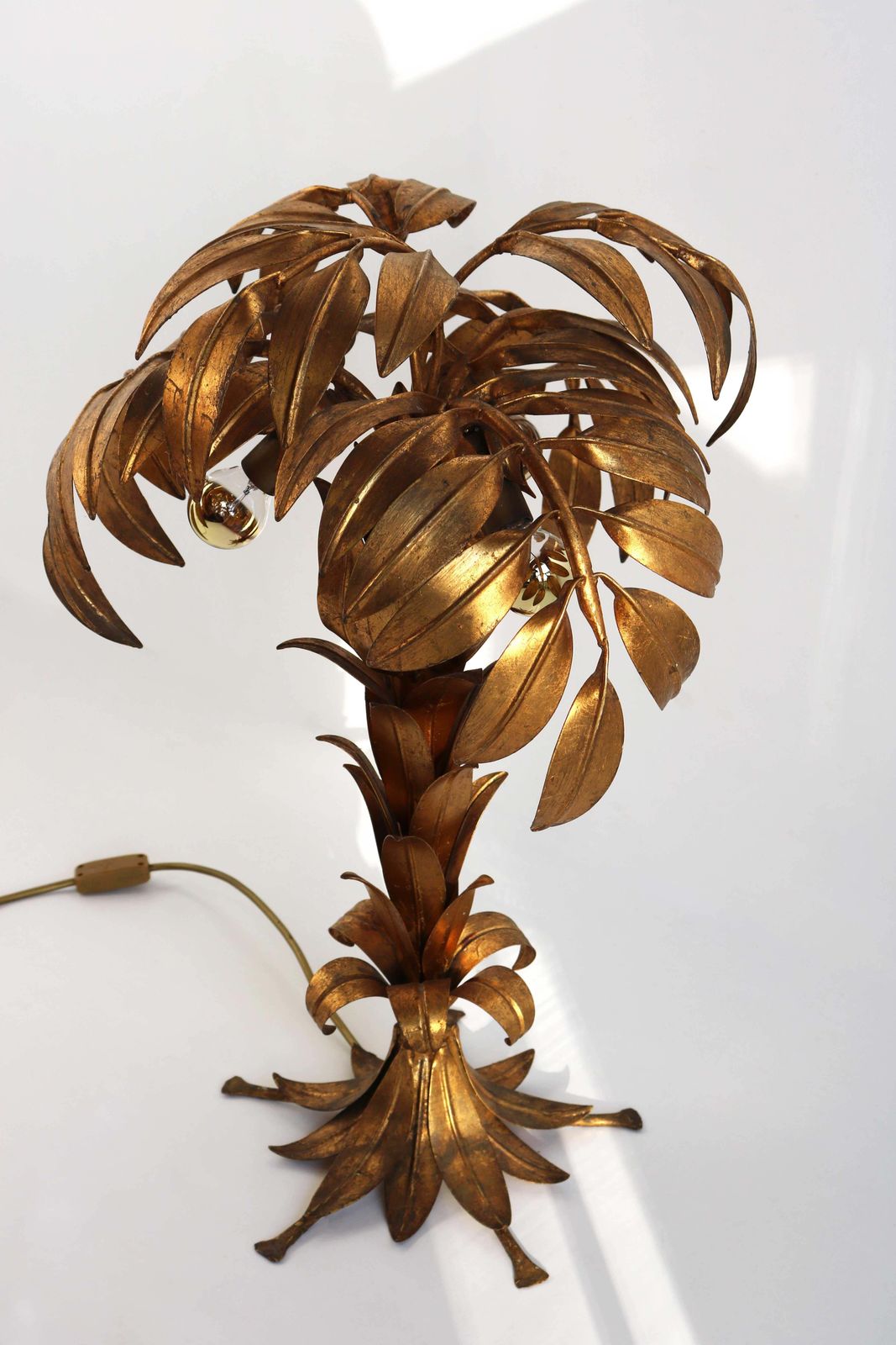 Stunning Gilt Palm Tree Table Lamp By Hans Kögl, 1970s Design Hollywood Regency photo buy