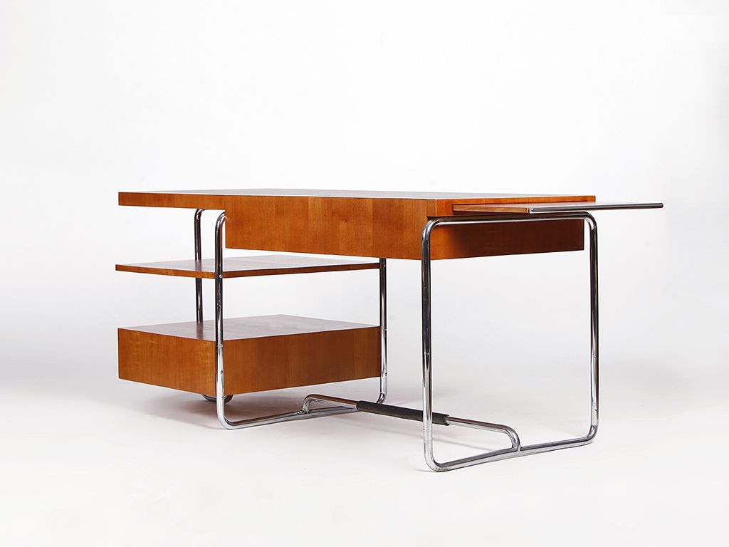 11000.0 Rare Executive Tubular Steel Desk By Mücke Melder, 1930s photo