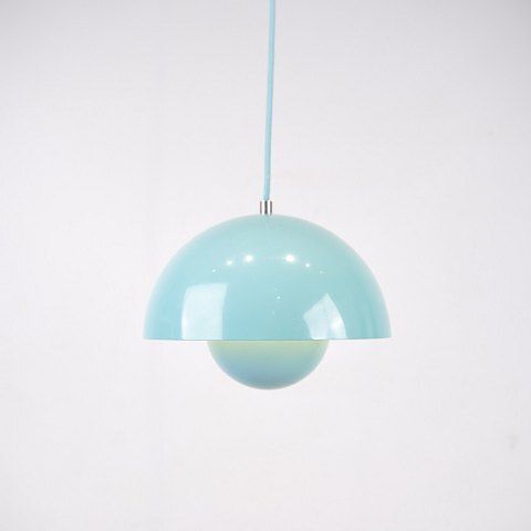 Flowerpot Lampe   Model Vp1   Baby Blå   Verner Panton   &Tradition