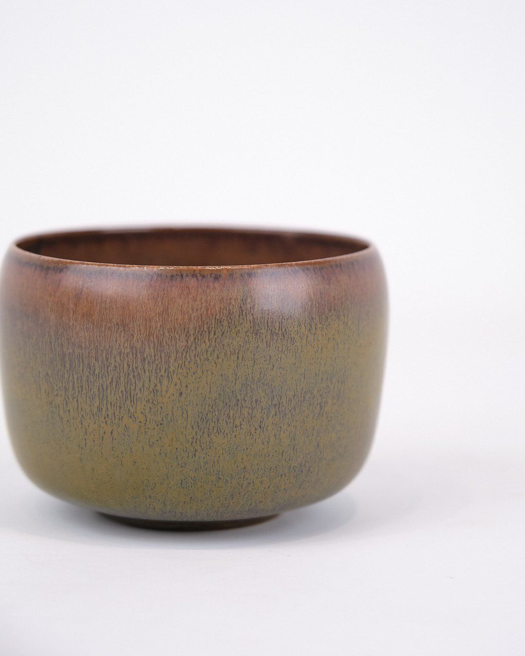 Small Bowl   Model No. 25   Brownish Glass & Stoneware   Eva Staehr Nielsen   Saxbo Denmark   1960s photo 625.0