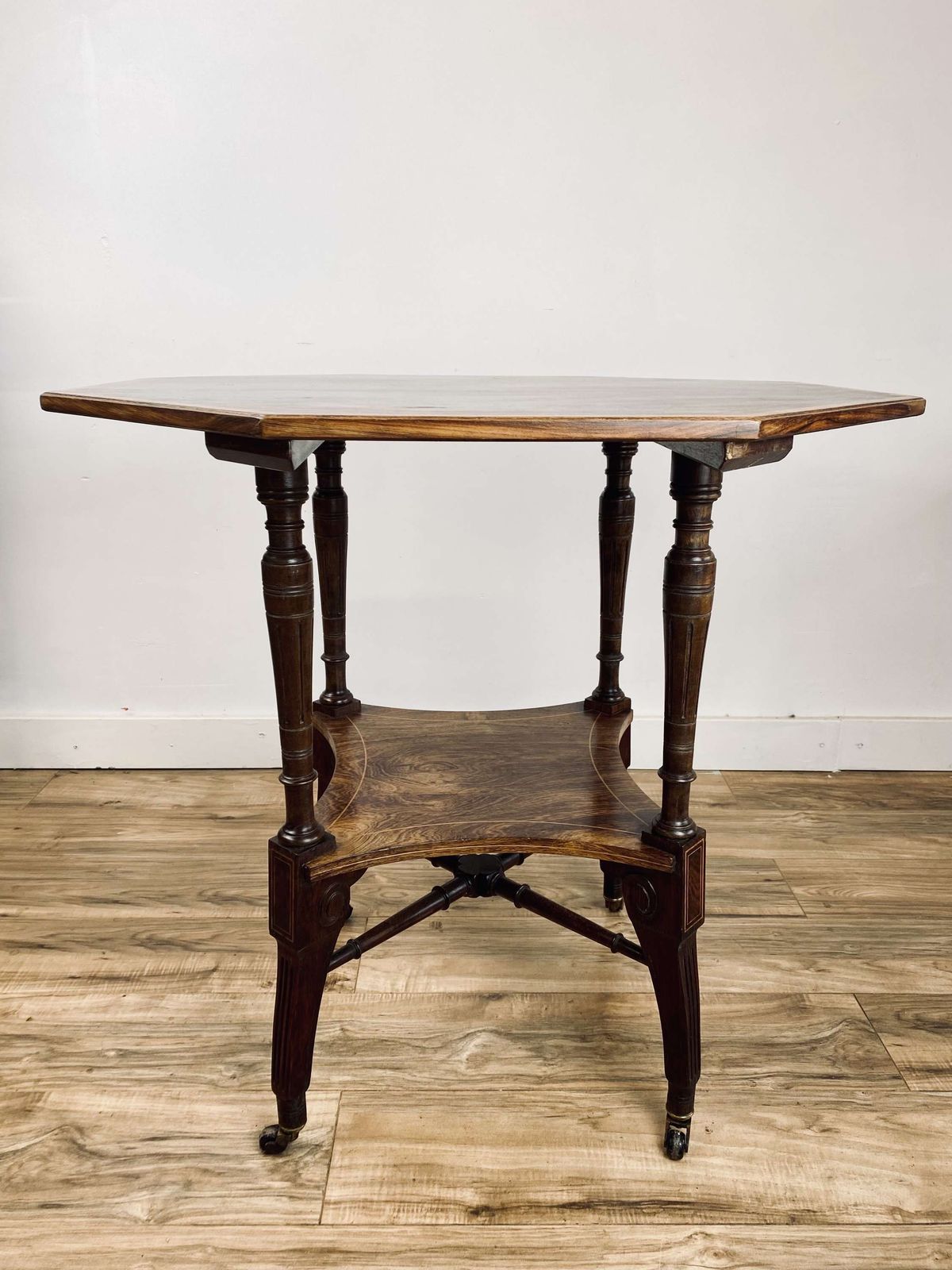 Aesthetic Movement Inlaid Rosewood Occasional Table. photo 495.0