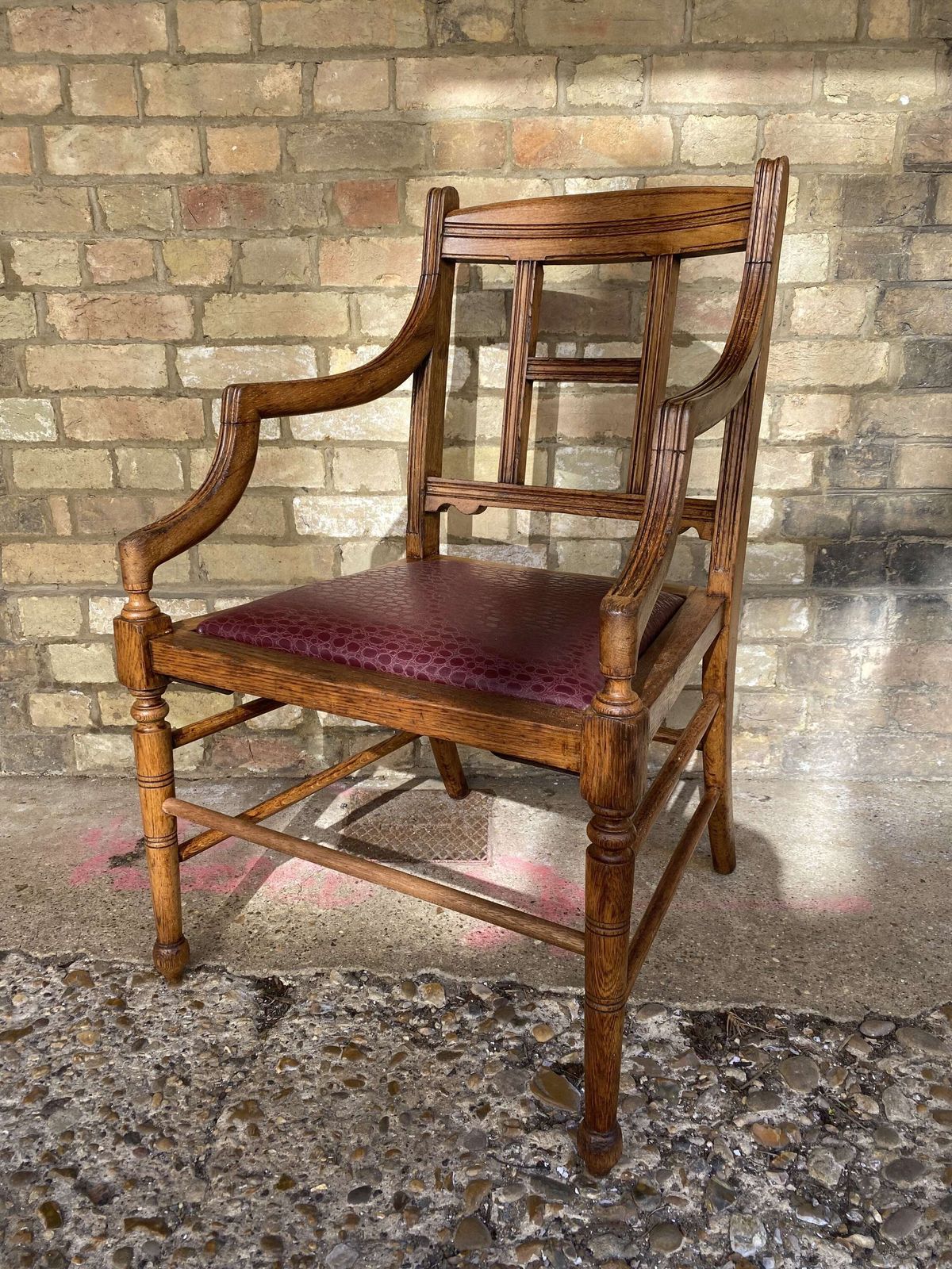 An Aesthetic Movement Oak Armchair Circa 1890 photo furniture
