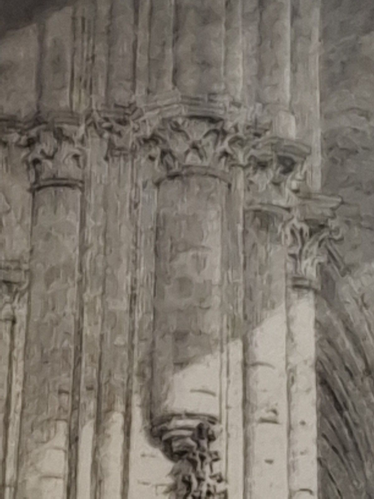 Art Antique Large  Axel Haig Etching Church Eglise Sainte Madeleine Troyes France photo