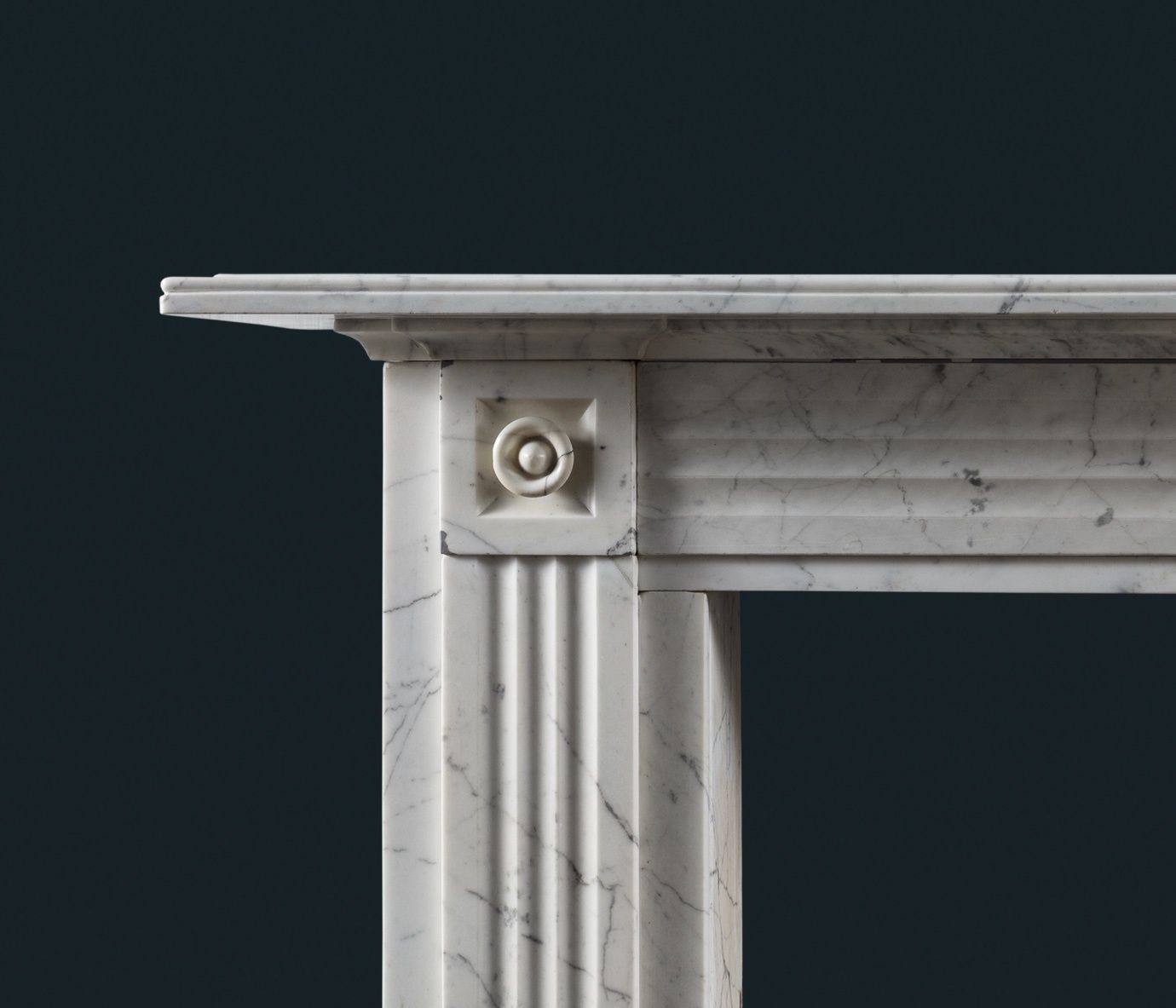 Georgian Carrara Marble Fluted Fireplace Surround photo 7500.0