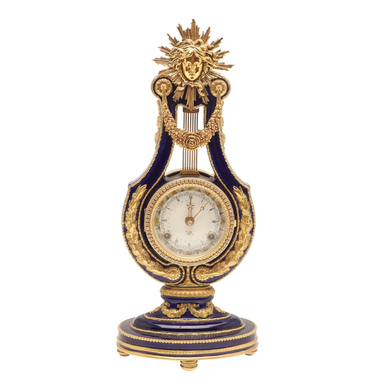 Home Decor V&A Marie Antoinette Mantel Clock Sèvres Style Porcelain Gilt Bronze Decoration photo