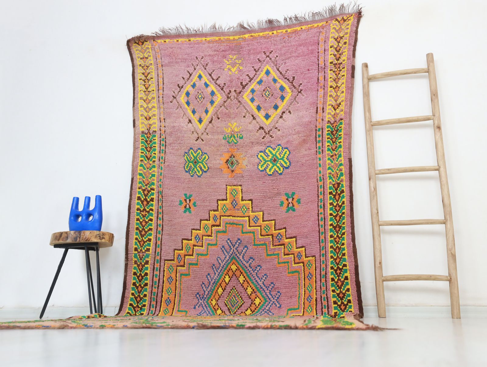 Tililla Vintage Moroccan Rug 4'6" X10'3" photo for sale