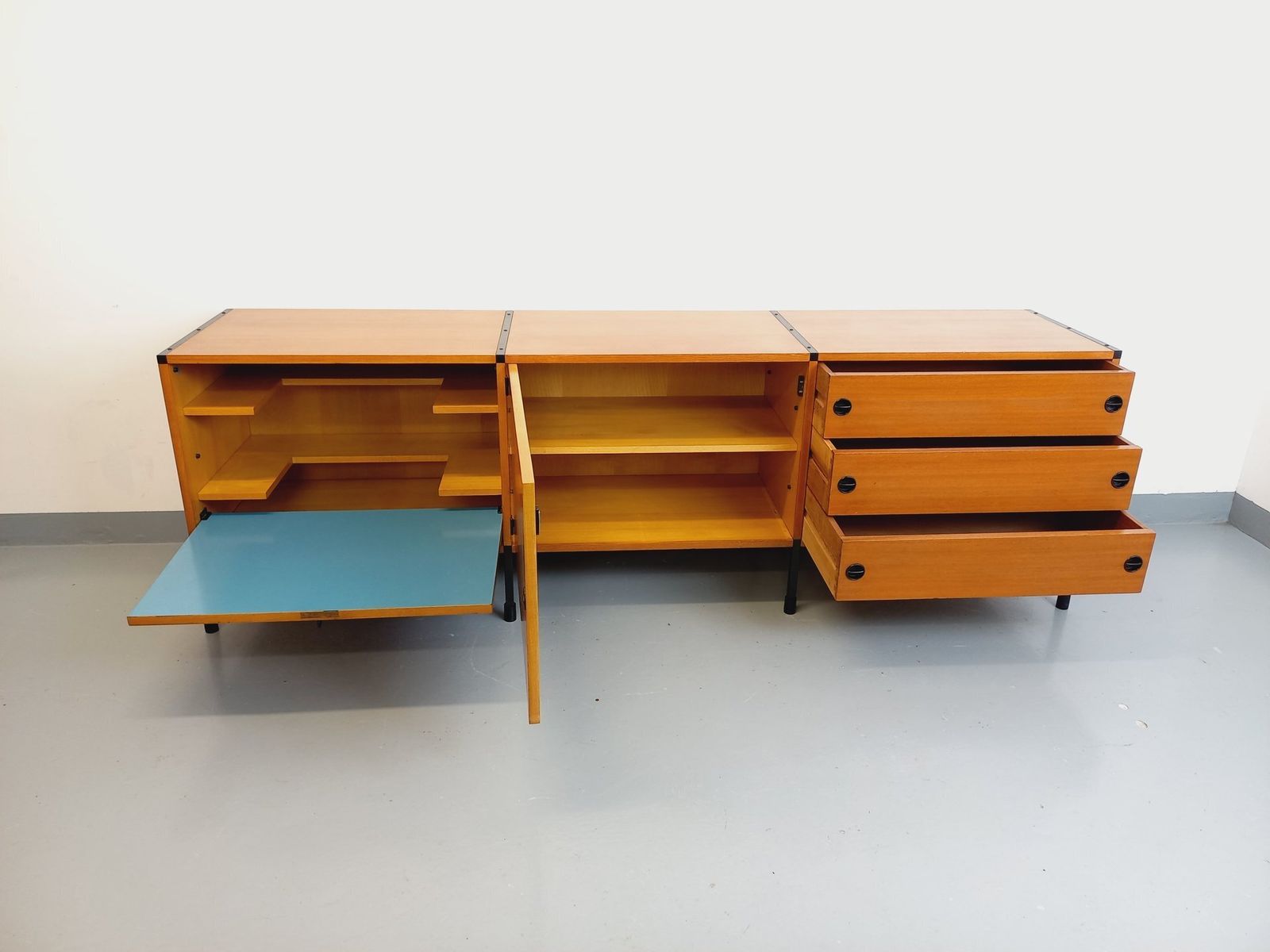 Arp Minvielle Sideboard By Guariche Mortier Motte In Ash And Black Metal photo furniture