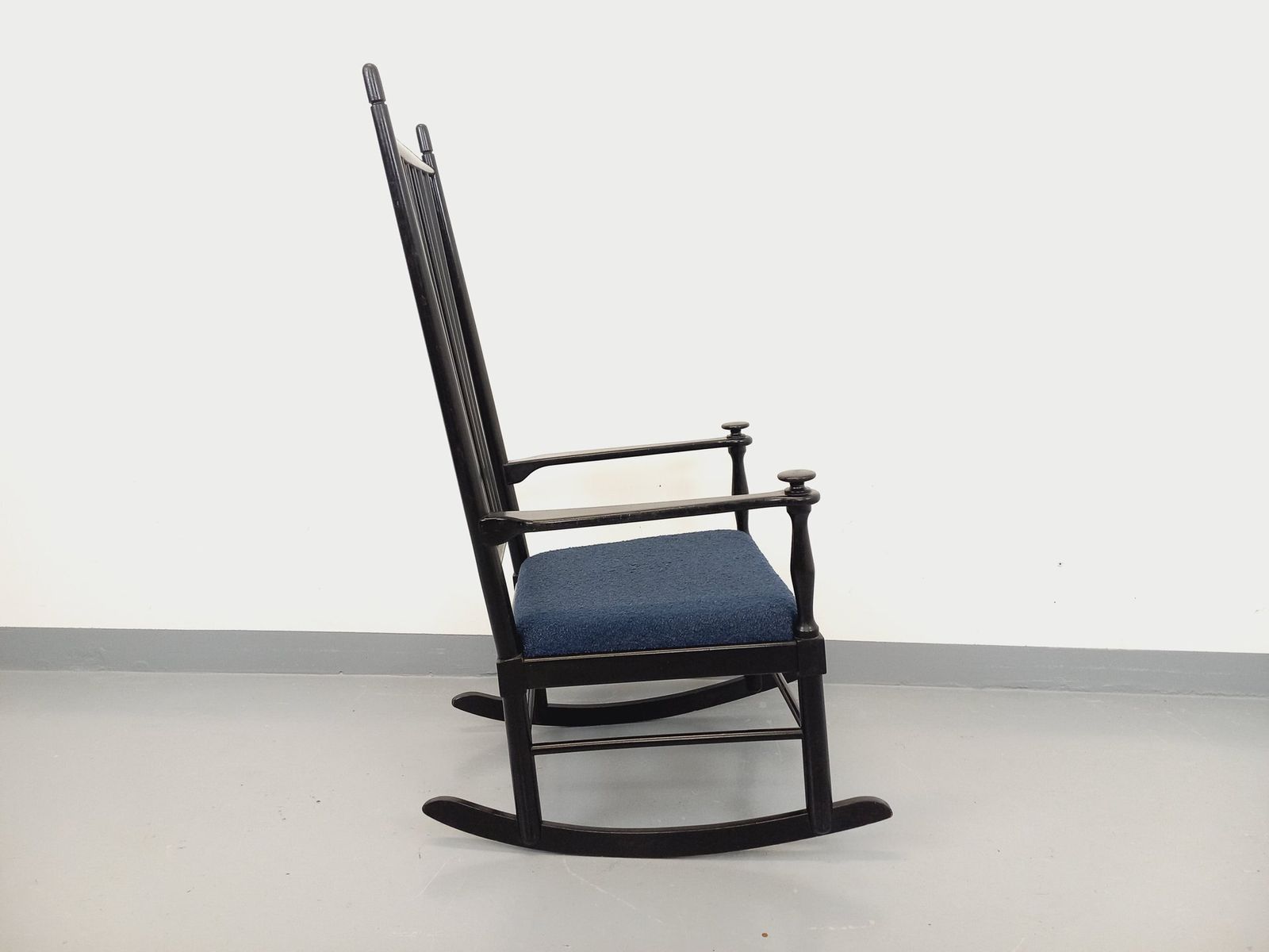 Adolfsson Swedish Rocking Chair In Wood And Fabric photo Furniture