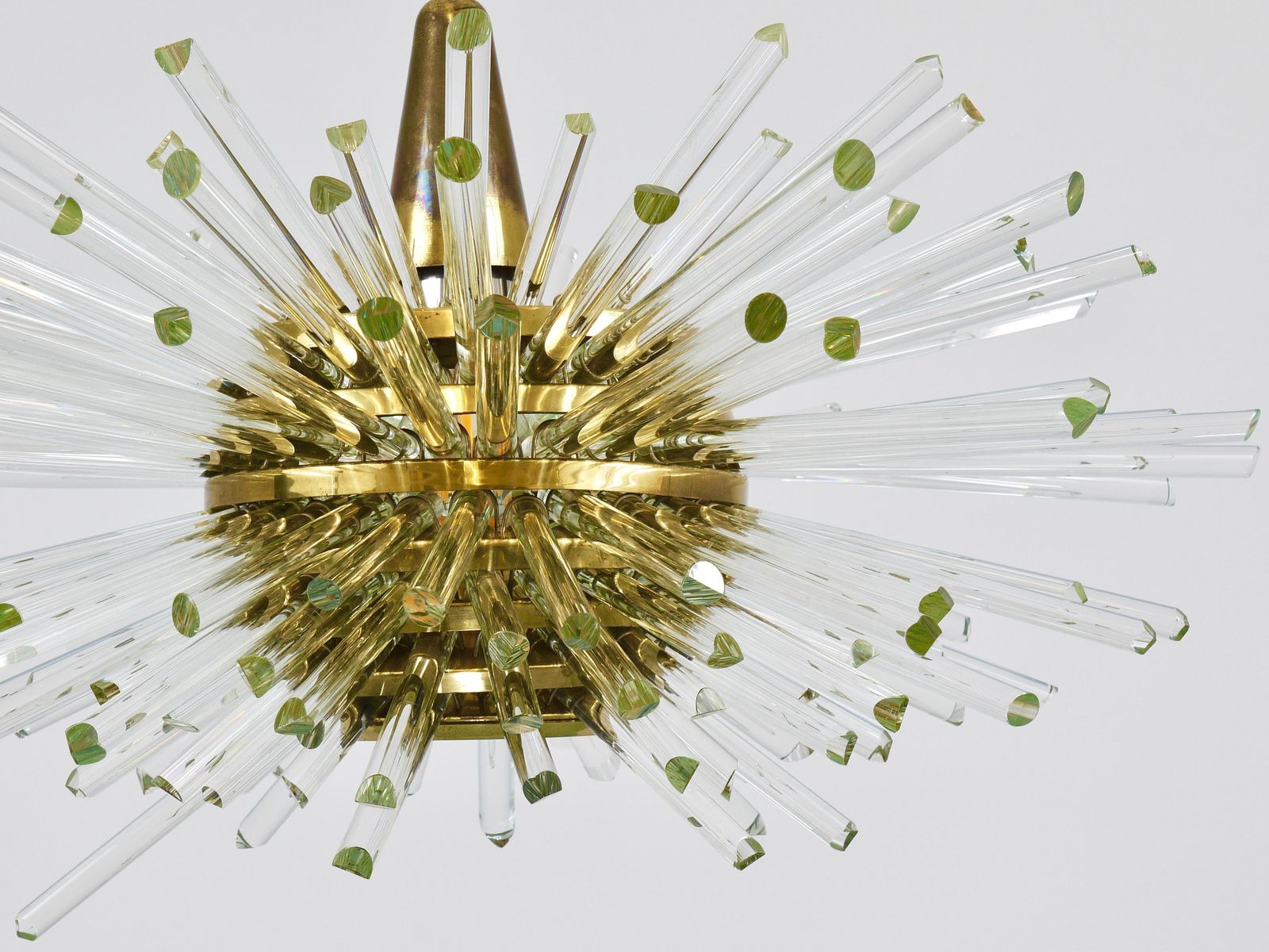 photo vinterior Bakalowits Miracle Sputnik Brass Chandelier With Crystal Glass Rods, 1960s