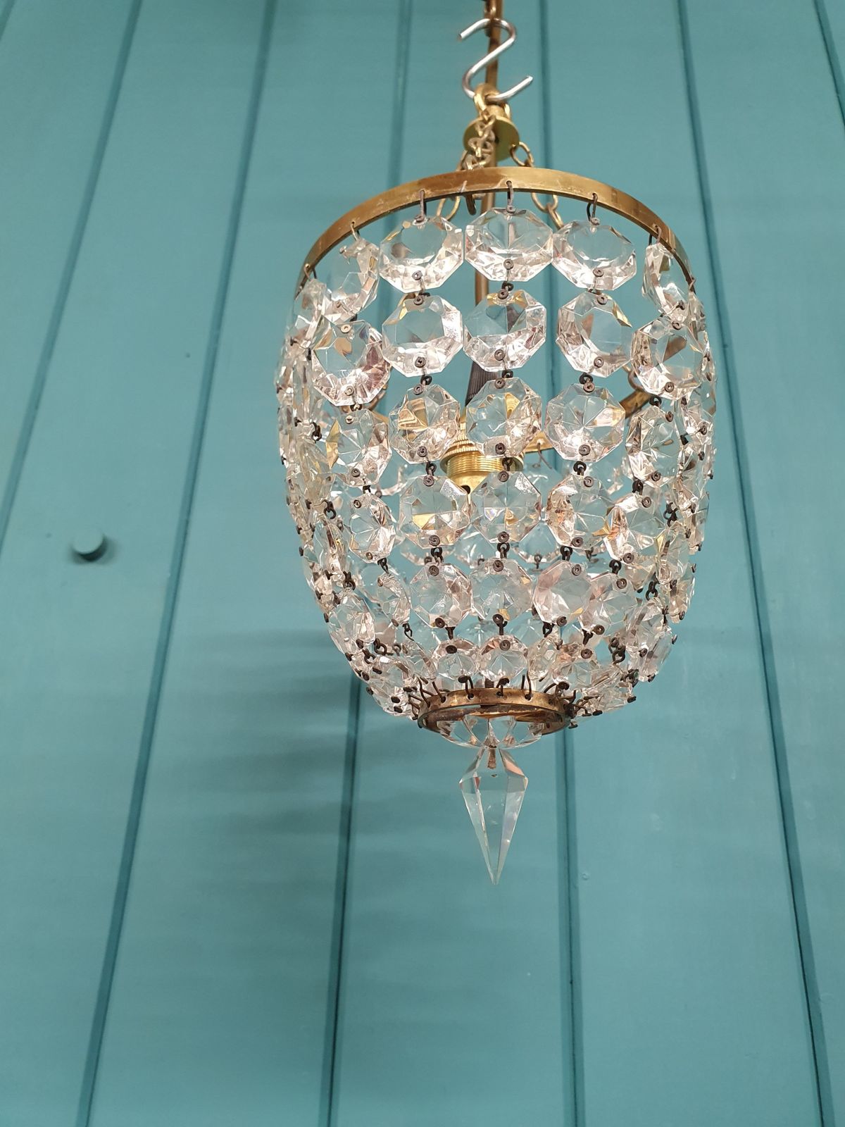 Early 20th Century Basket Chandelier 6" photo 195.0