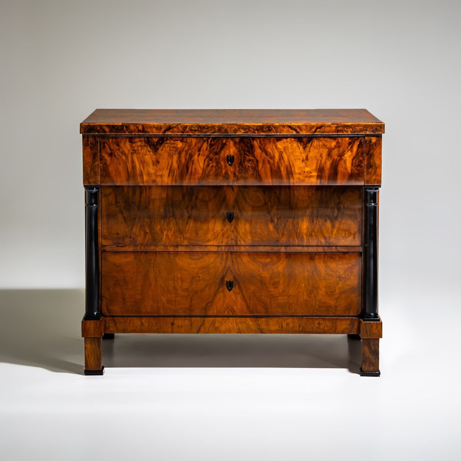 Biedermeier Ladekast In Walnoot, Duits, Ca. 1820 photo vintage
