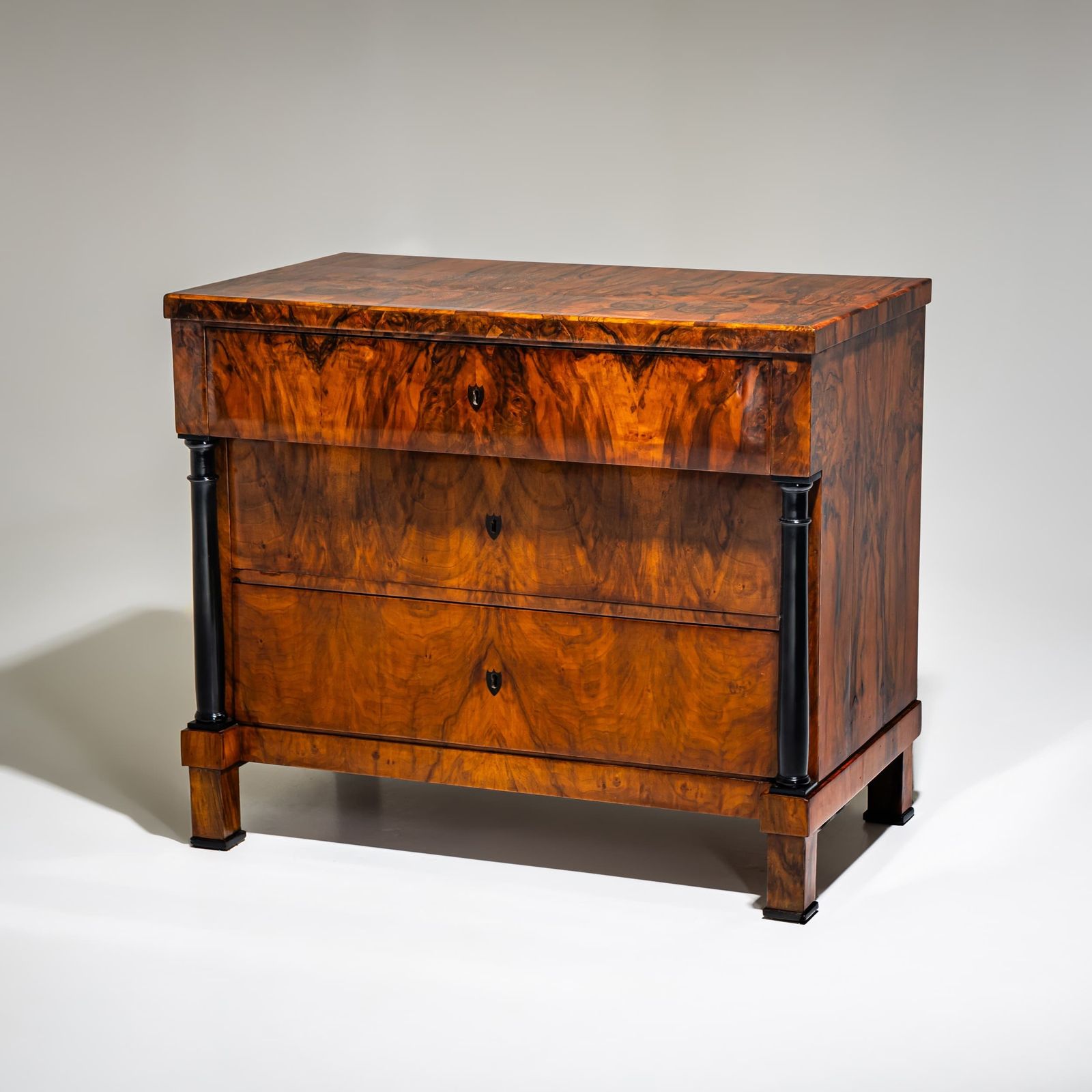 photo for sale Biedermeier Chest Of Drawers In Walnut, German, Circa 1820