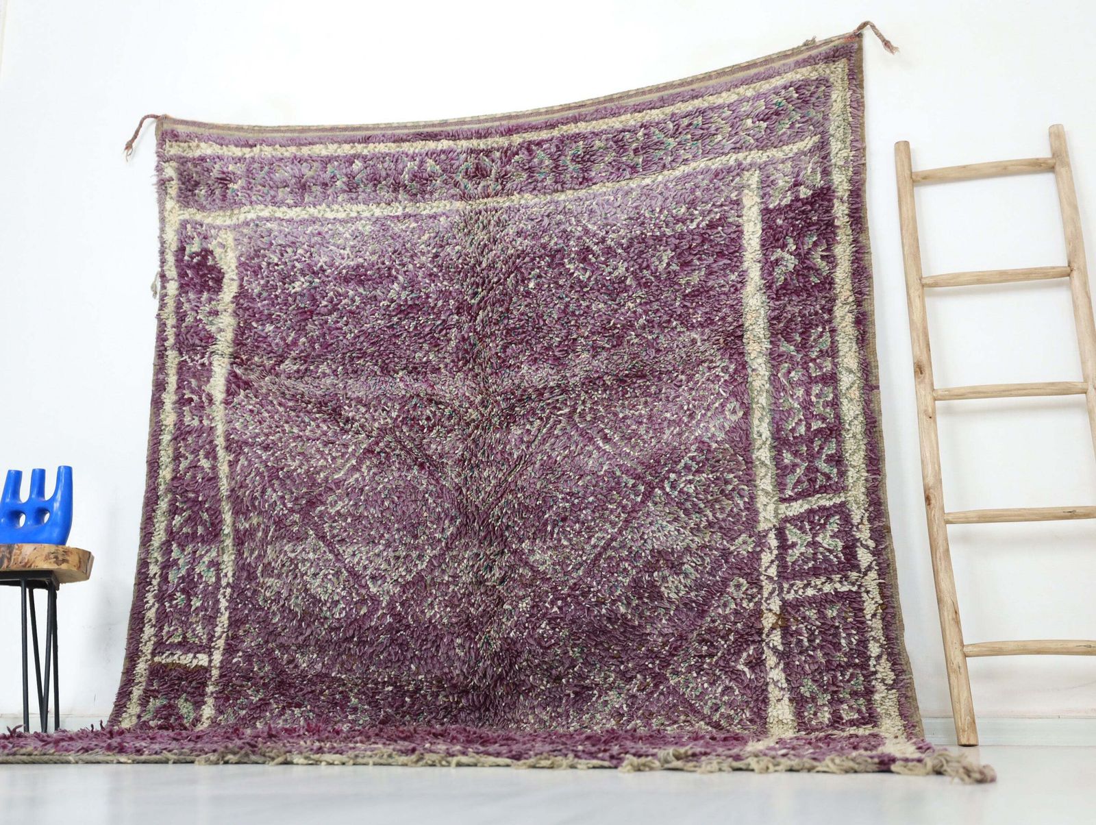 Izlan Vintage Moroccan Rug 6'6" X 9'5" photo for sale