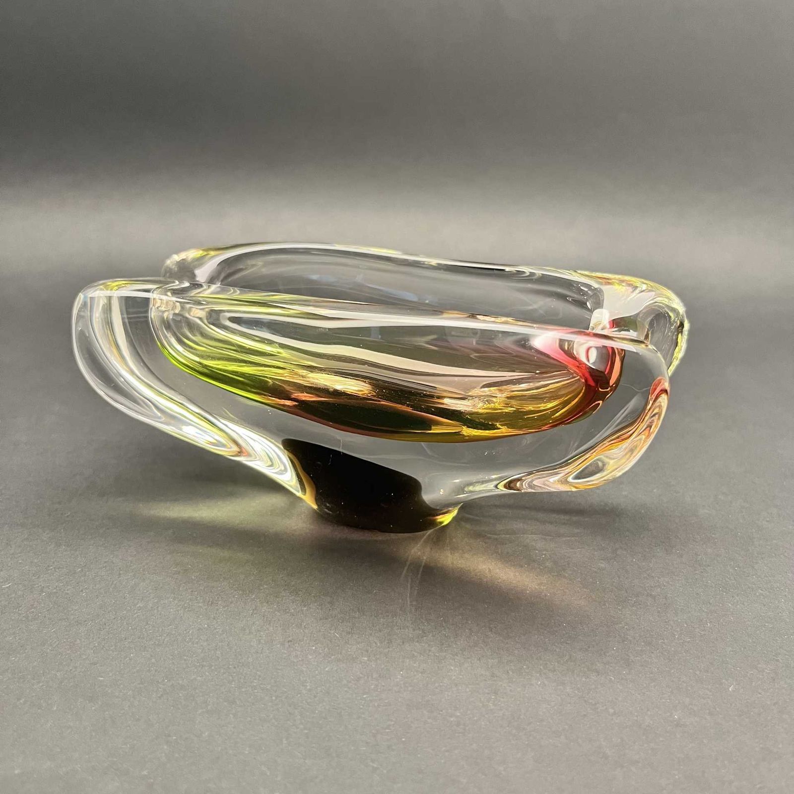 Art Glass Ashtray Attributed To Josef Rozinek For Novy Bor, 1960s photo buy