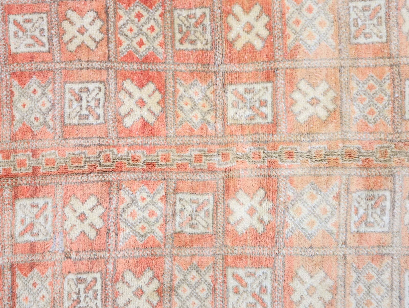 Yalouz Vintage Moroccan Rug 4'1" X 5'3" photo Textiles