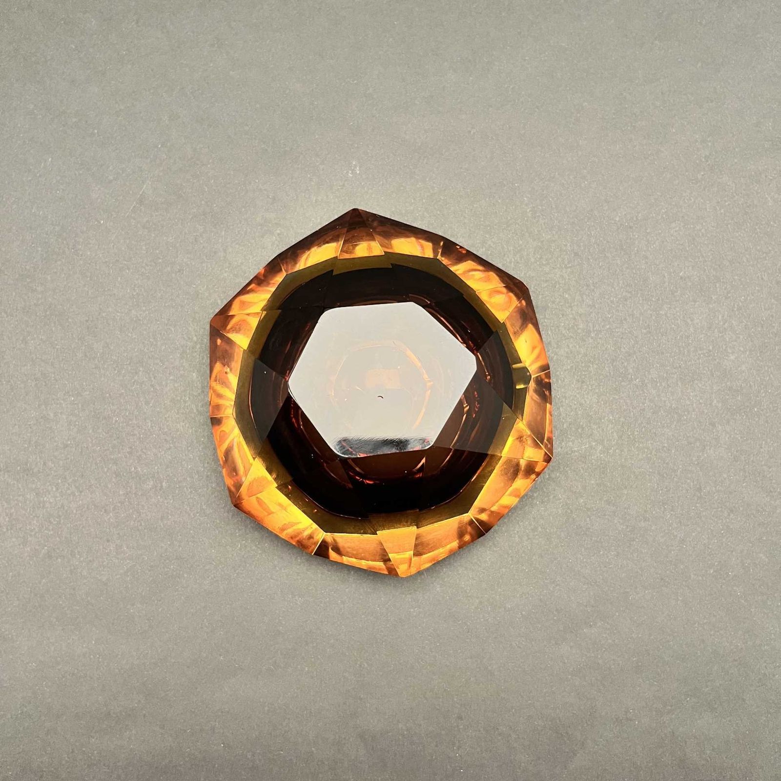 Ashtray In Faceted Glass Attributed To Seguso, Murano, Italy, 1970s photo buy