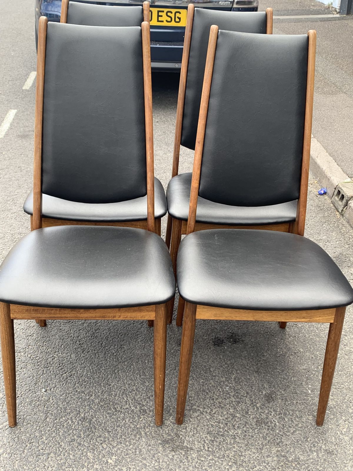 Set Of Four Danish Mid Century Dining Chairs photo vinterior