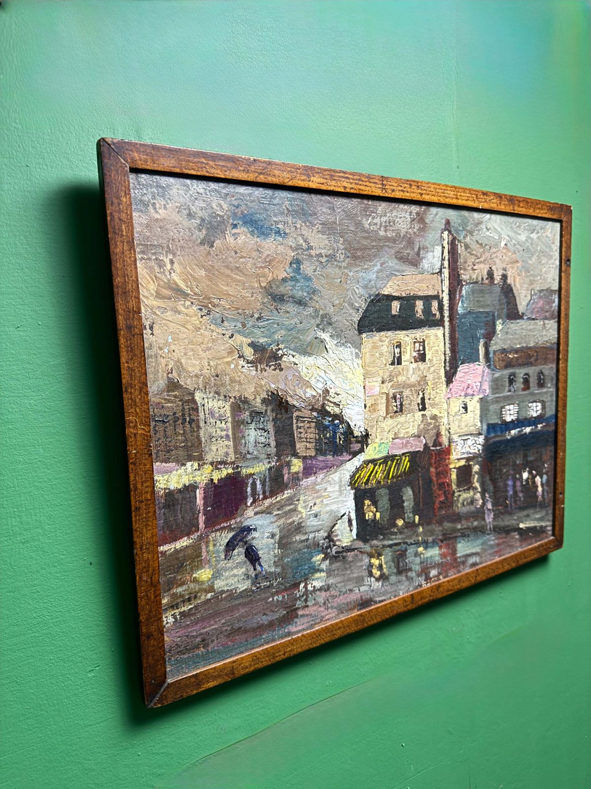 Oil Painting On Board Titled ‘ Stormy Night ‘ photo for sale