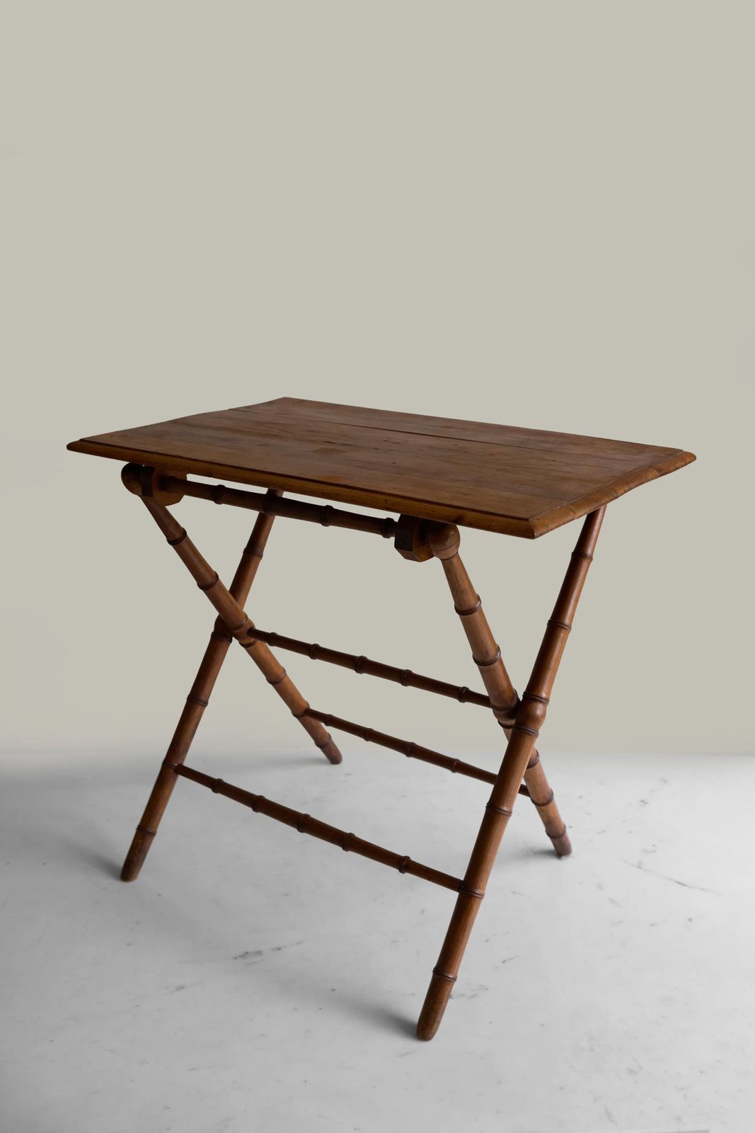 Antique French Faux Bamboo Folding Table, C1890 photo for sale