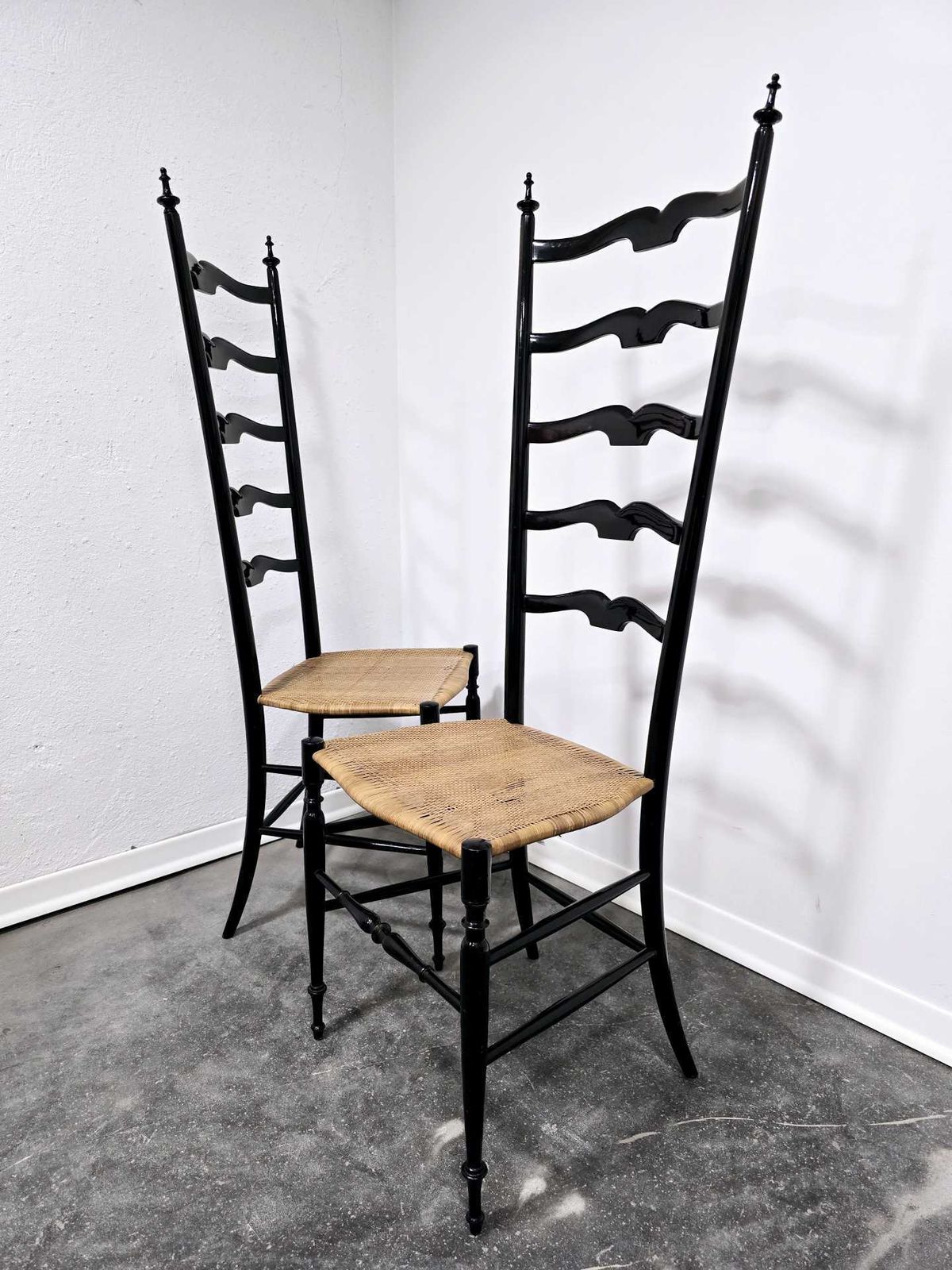 photo furniture Paolo Buffa Ladder Chairs For Chiavari, Italy 1950s