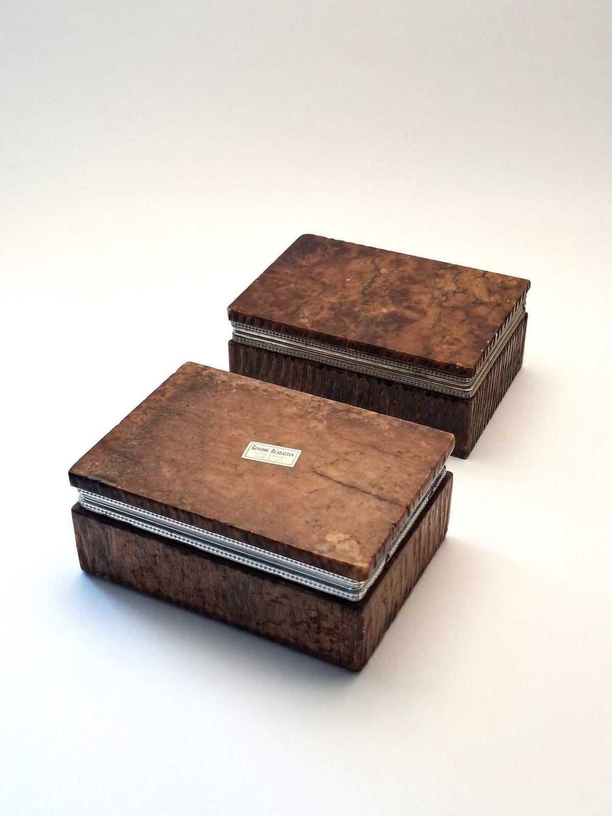 392.0 Pair Of Cigarette Cases Or Jewelry Boxes By Romano Bianchi, 1970s photo