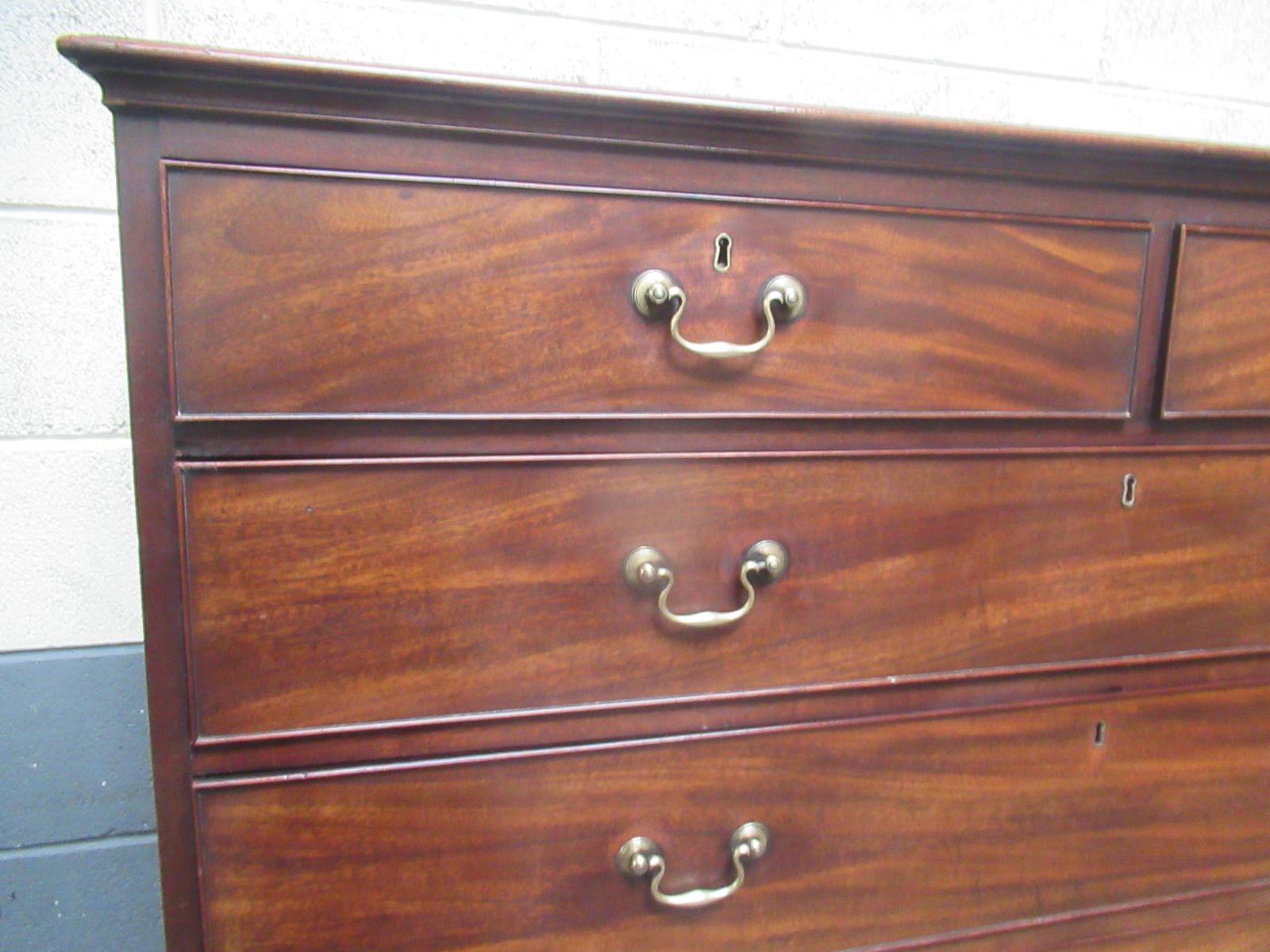 Tall Late   Georgian Period     Slim Size Chest Of Drawers photo vintage