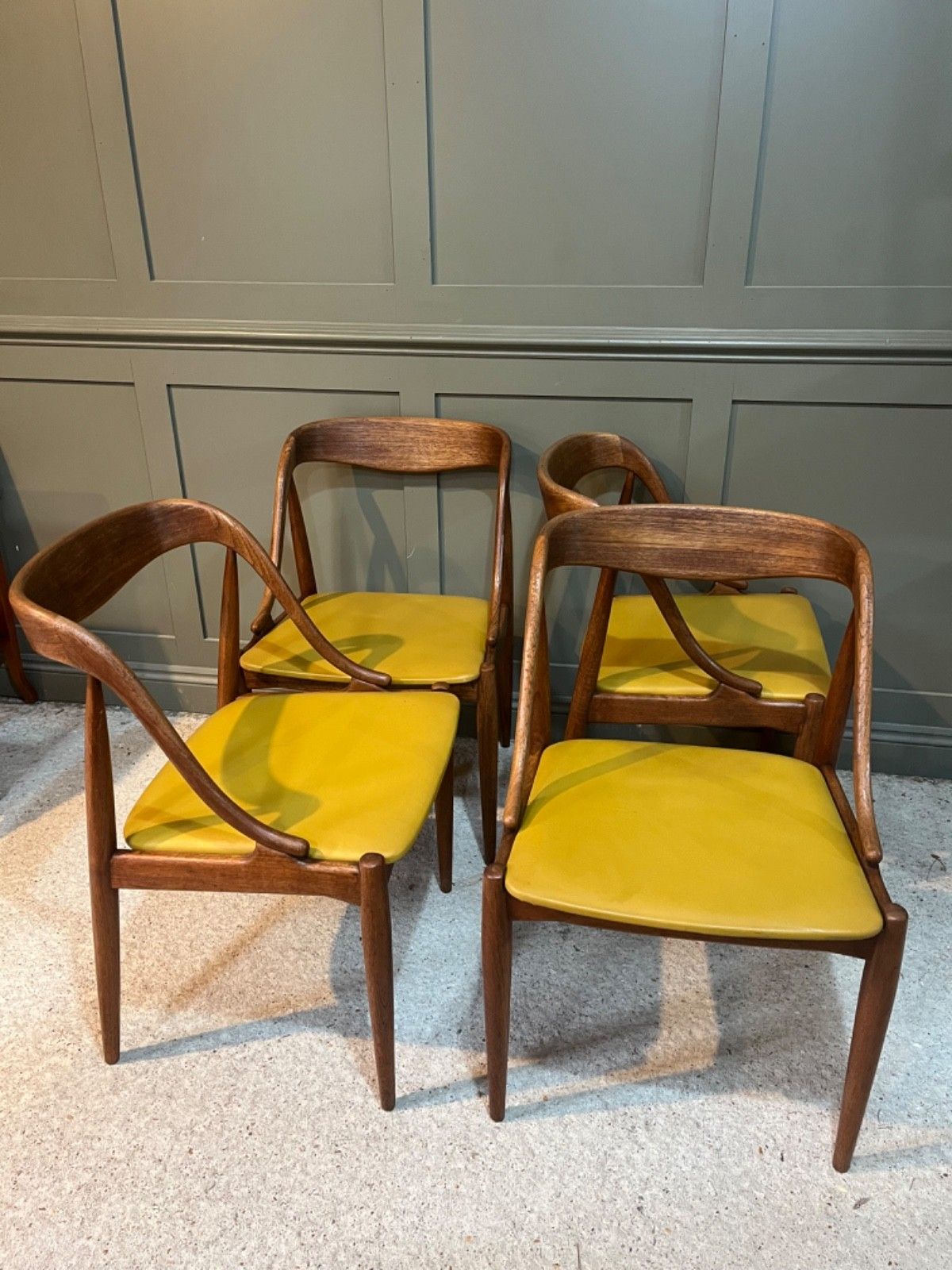 Danish Teak Chairs X 4 By Joannes Andersen Set Of Teak Dining Chairs