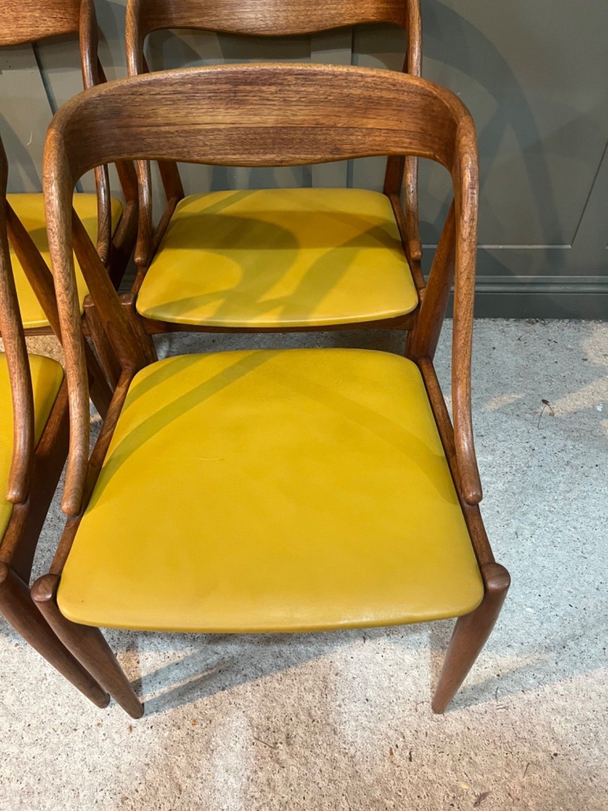 Danish Teak Chairs X 4 By Joannes Andersen Set Of Teak Dining Chairs photo 2300.0