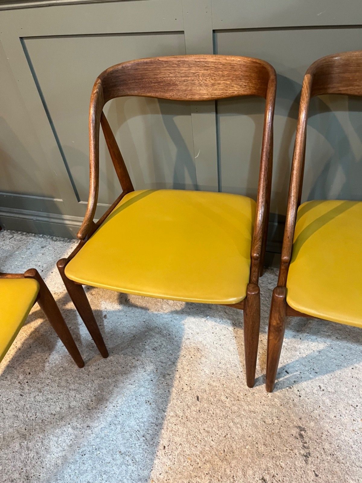 photo for sale Danish Teak Chairs X 4 By Joannes Andersen Set Of Teak Dining Chairs