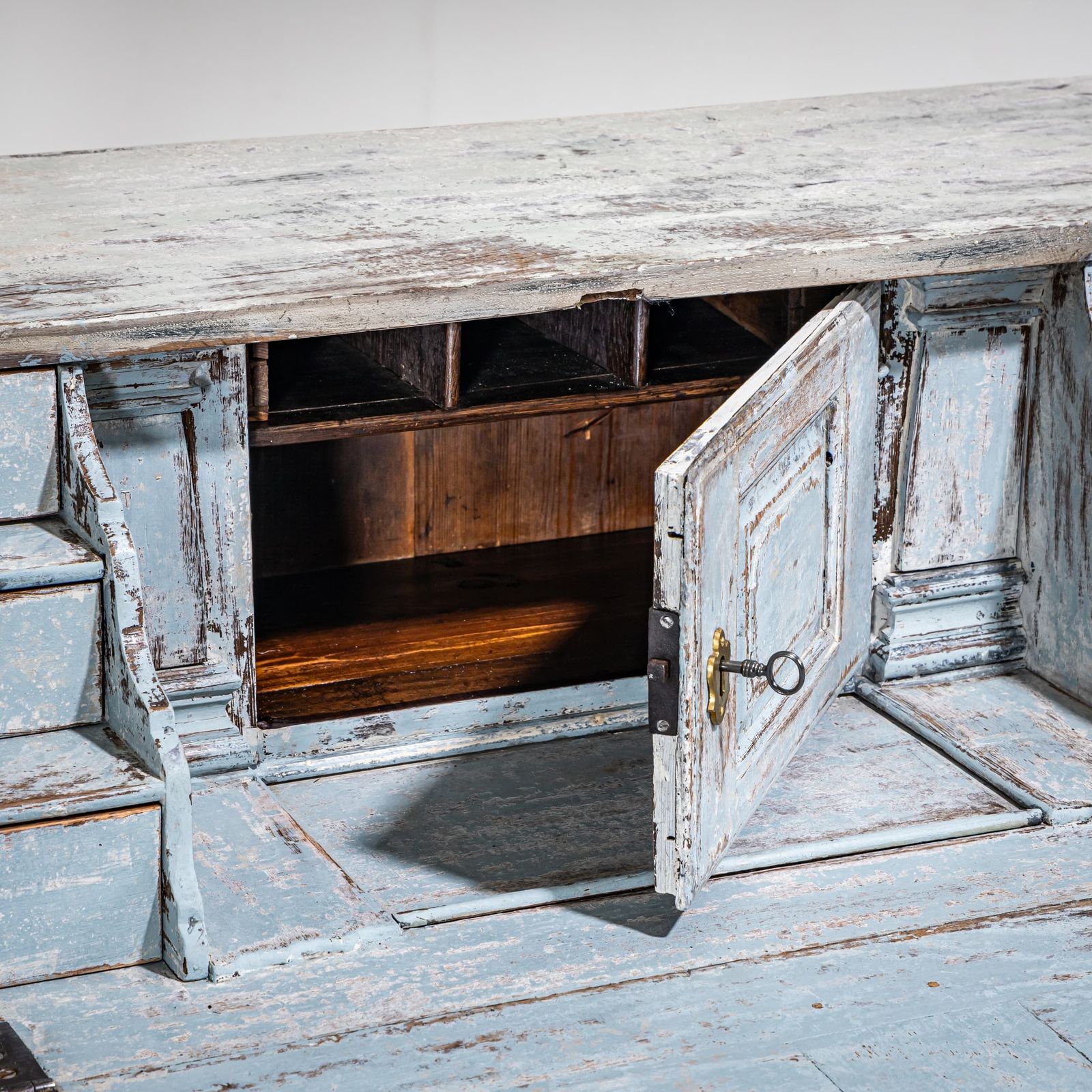 Hand Painted Baroque Secretary, 18th Century photo furniture