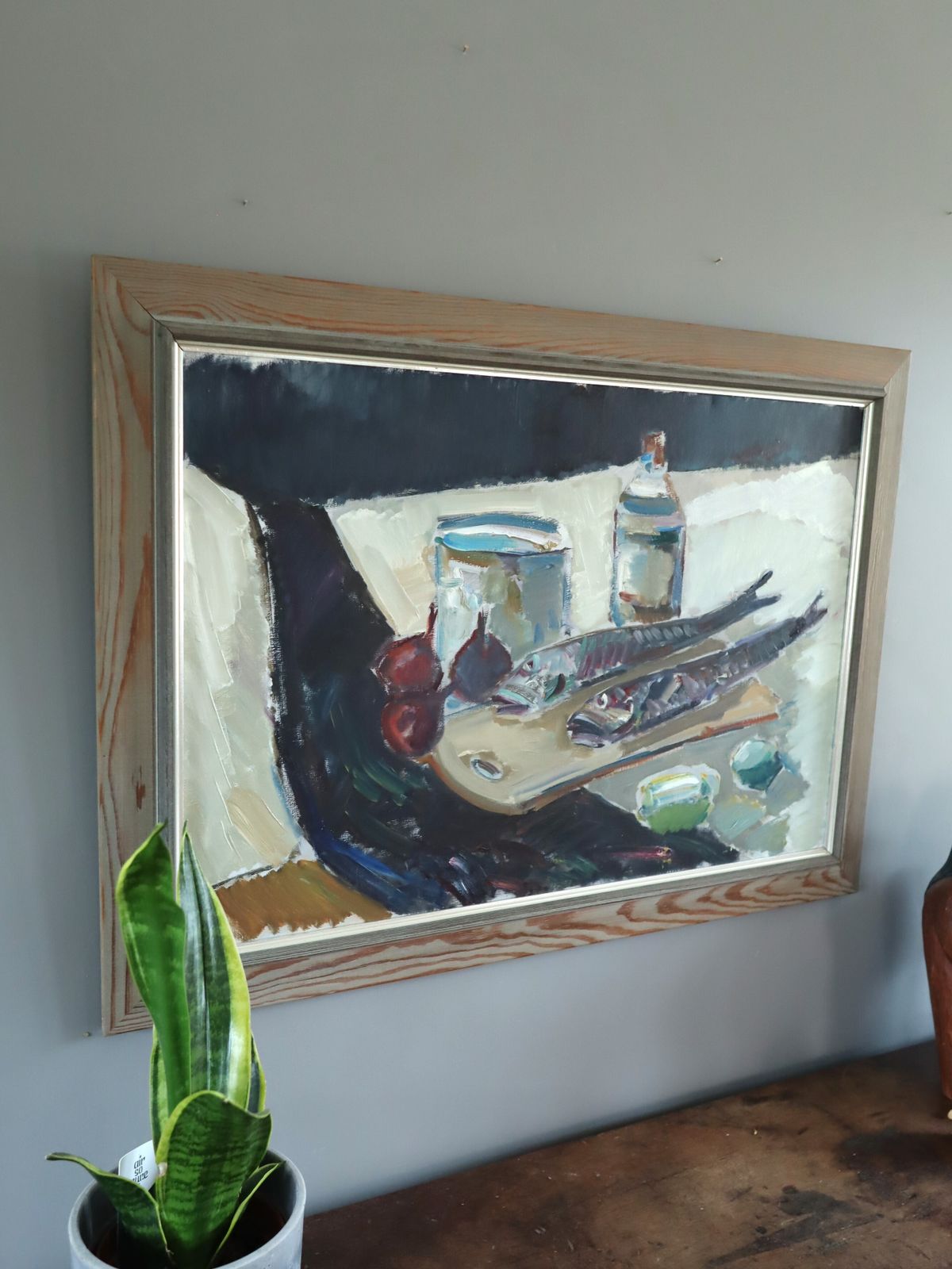 Tabletop Still Life With Fish Oil Painting photo Art