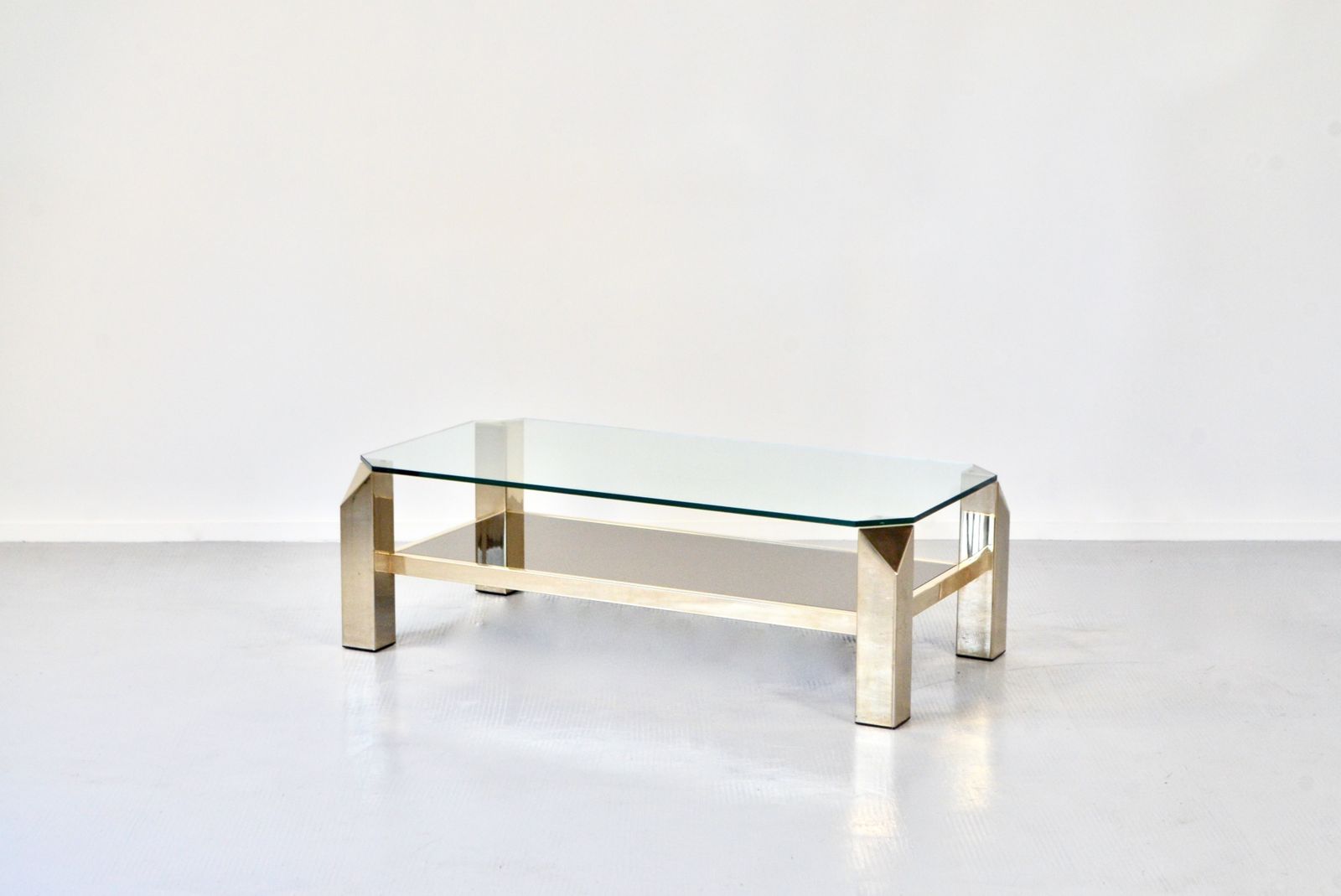 23kt Gold Plated Midcentury Coffee Table By Belgo Chrome. Vintage / Modern / Retro photo buy