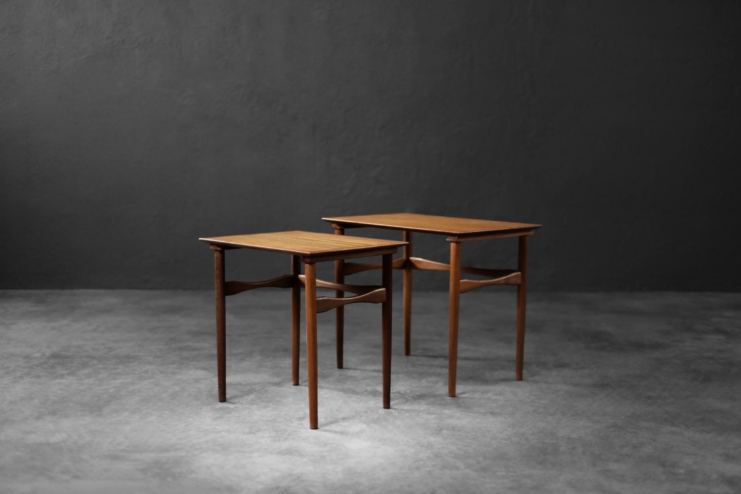 Mid Century Danish Modern Teak Nesting Tables, 1960s, Set Of 2