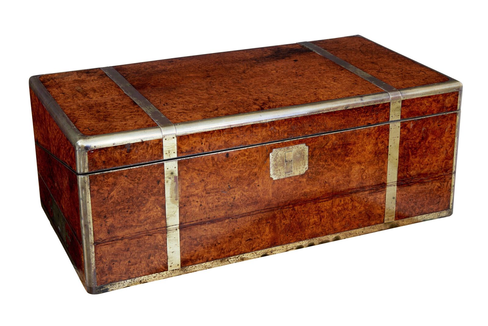 Mid 19th Century Burr Campaign Lap Writing Desk