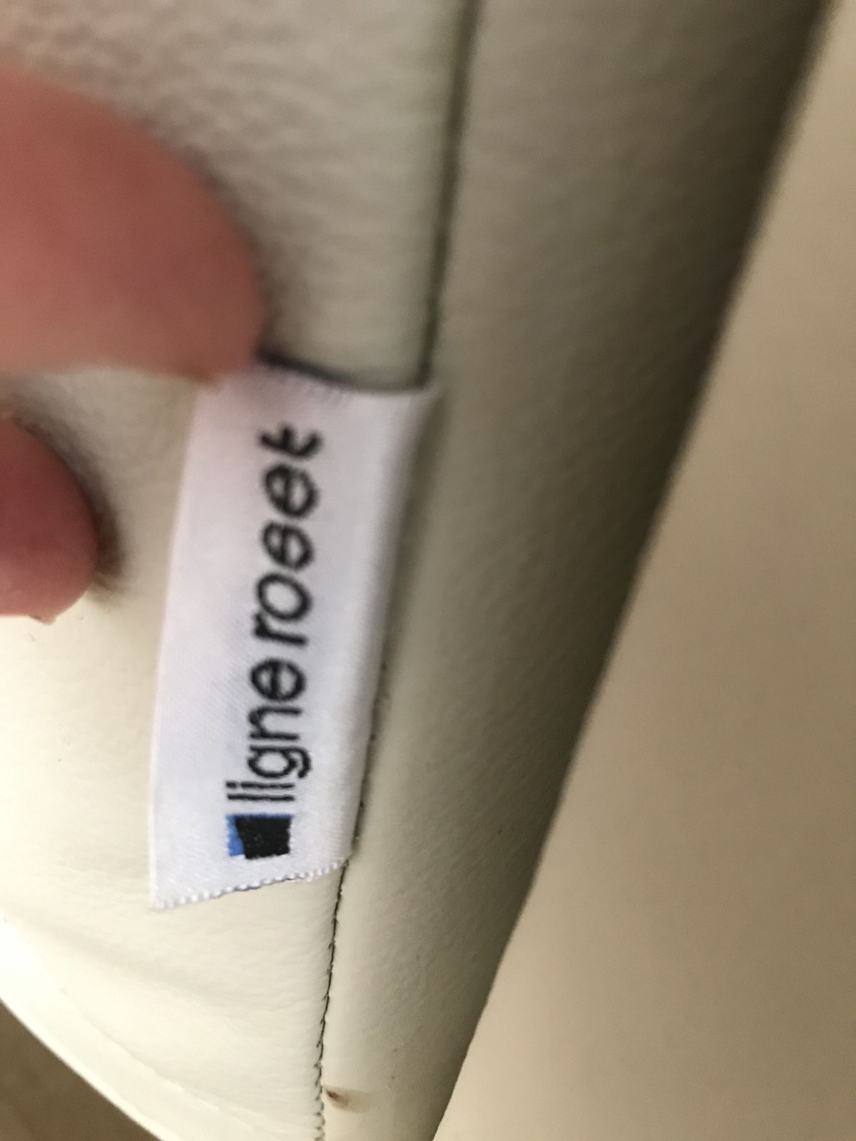 Ligne Roset Smala 3 Seater Sofa, Cream, Worn But In Good Working Order photo vinterior