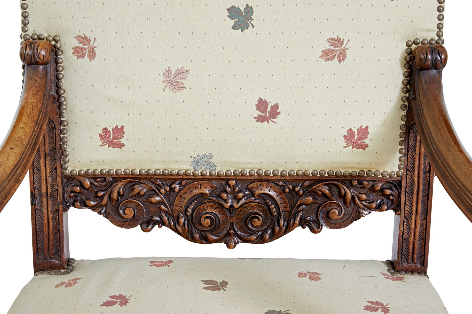 Pair Of 19th Century French Carved Walnut Armchairs photo Furniture