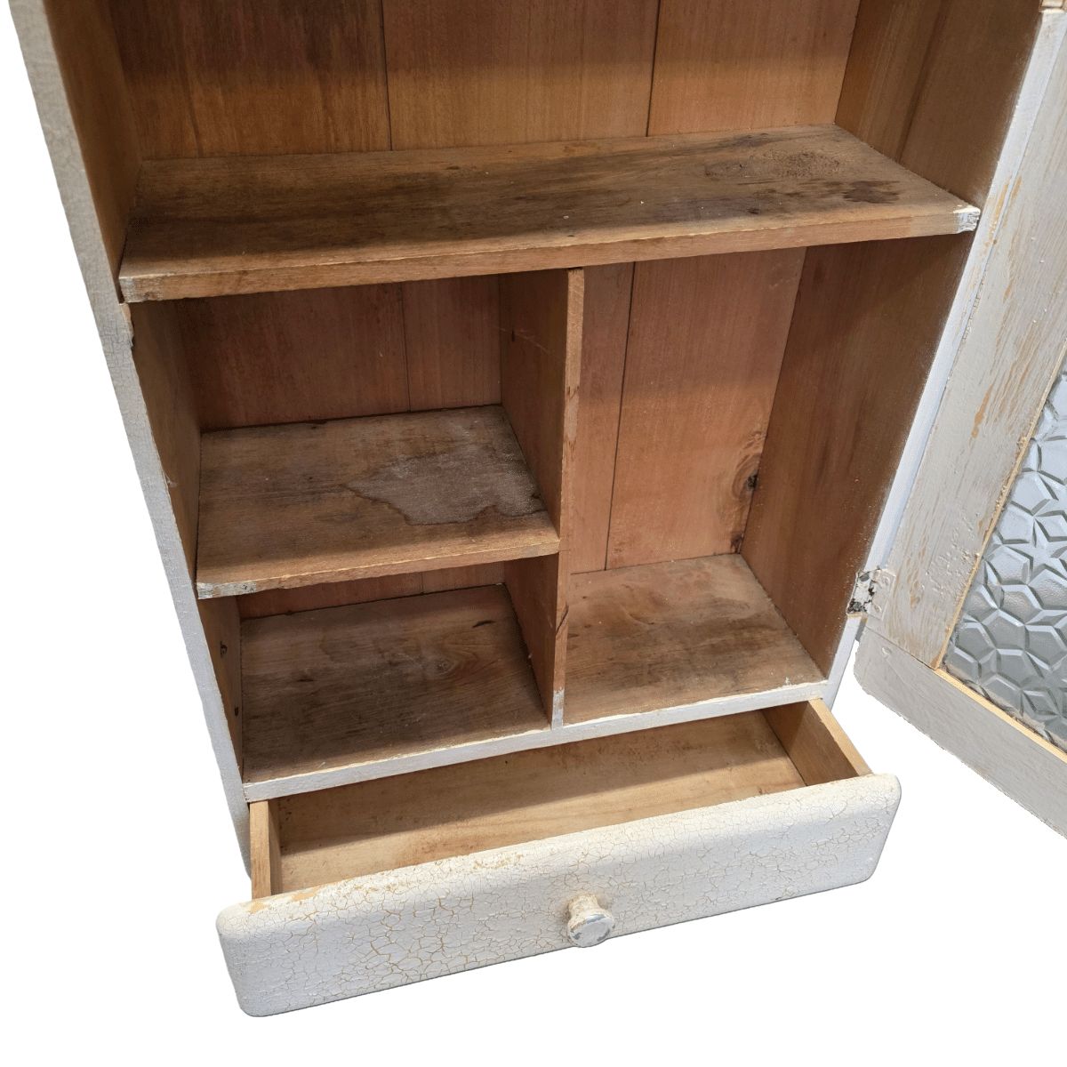 Antique French Medicine Wall Cabinet, Early 1900s photo vinterior