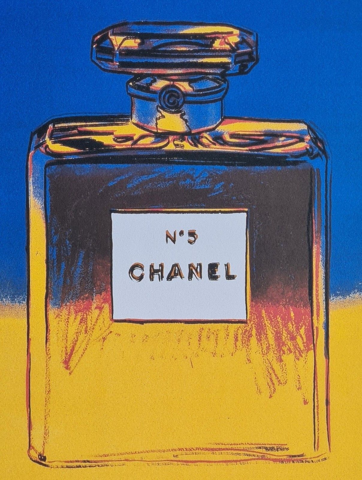 Andy Warhol Pop Art Lithograph: 'Chanel No. 5' Signed, Limited Edition Of 200 (50x40cm) photo for sale