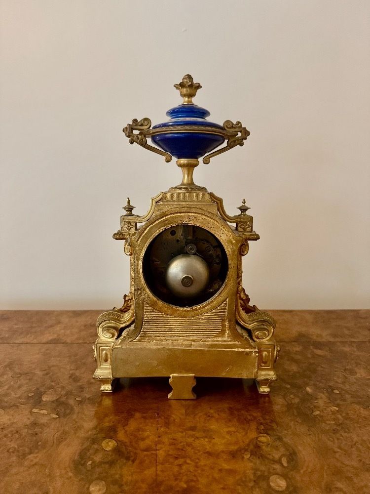 Attractive Quality Antique 19th Century French Ormolu Mantle Clock photo vinterior