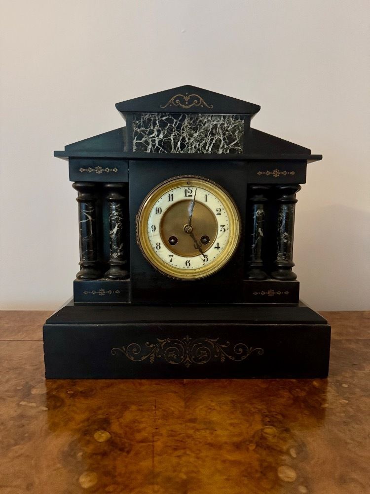 Quality Antique Eight Day Marble Mantle Clock photo Home Decor
