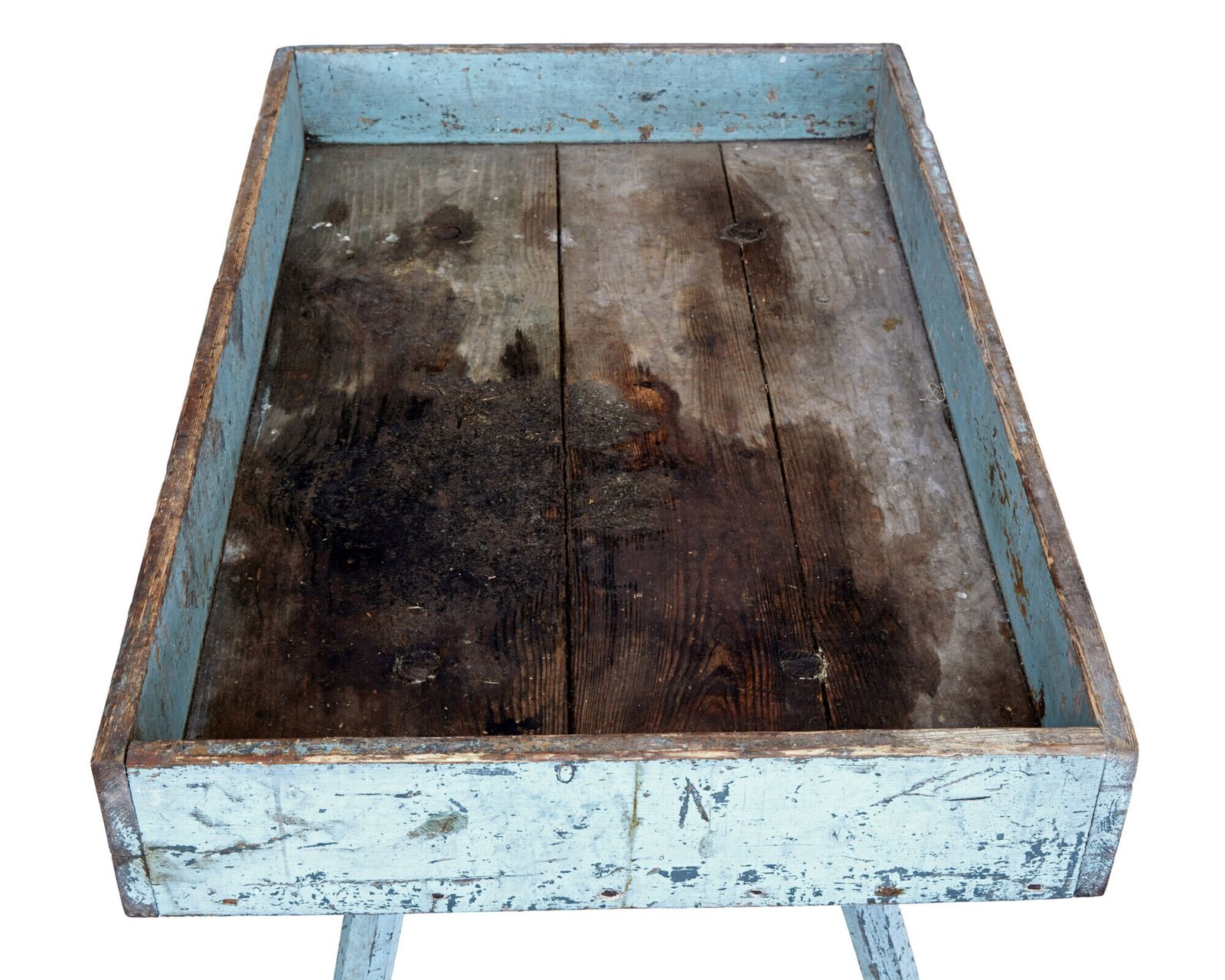 19th Century Swedish Painted Pine Garden Room Tray Table photo for sale
