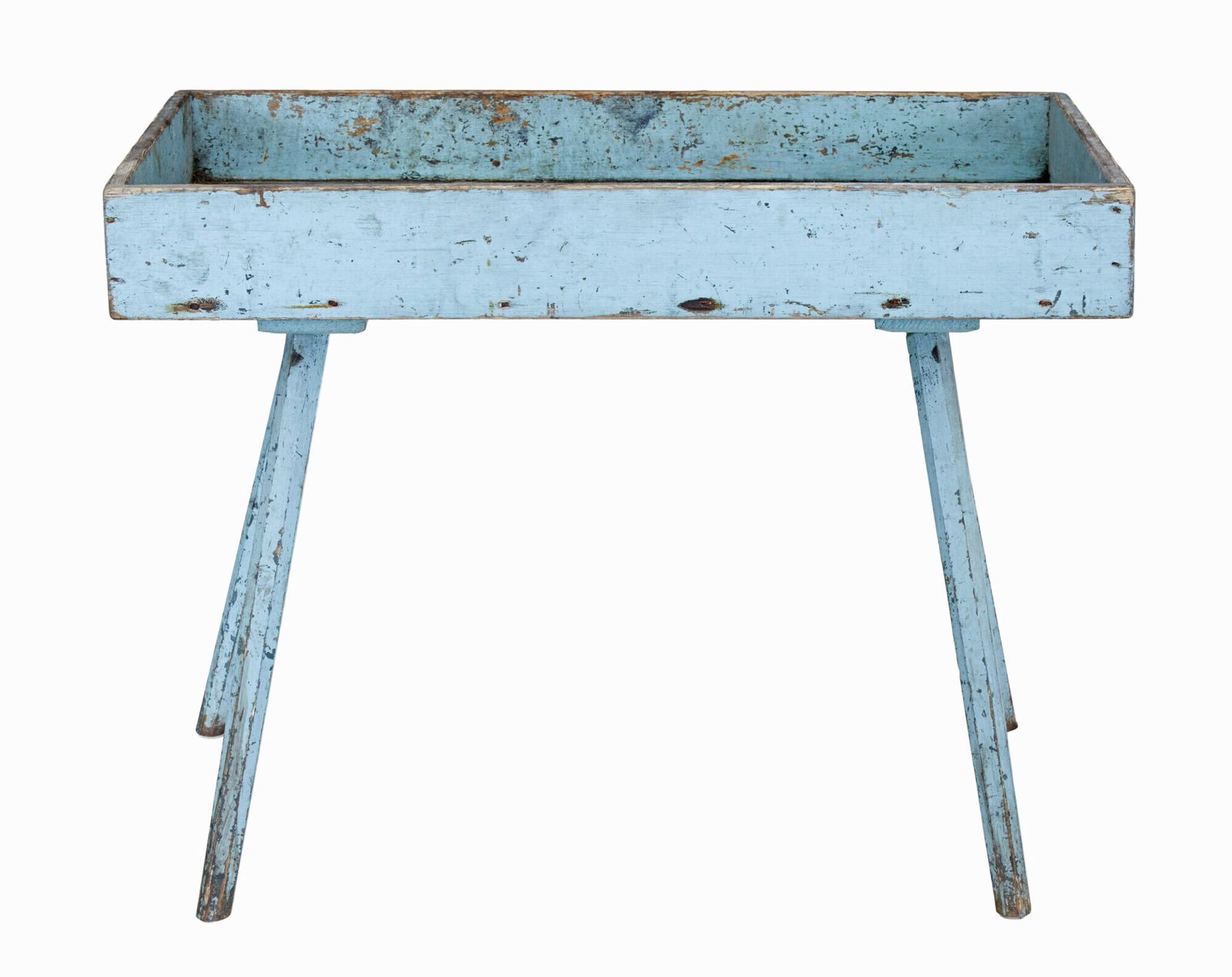 19th Century Swedish Painted Pine Garden Room Tray Table photo 985.0