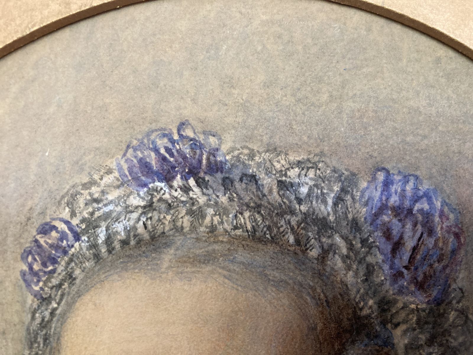 photo for sale 19th Century Watercolour Portrait Of  Eliza Tolme Brown