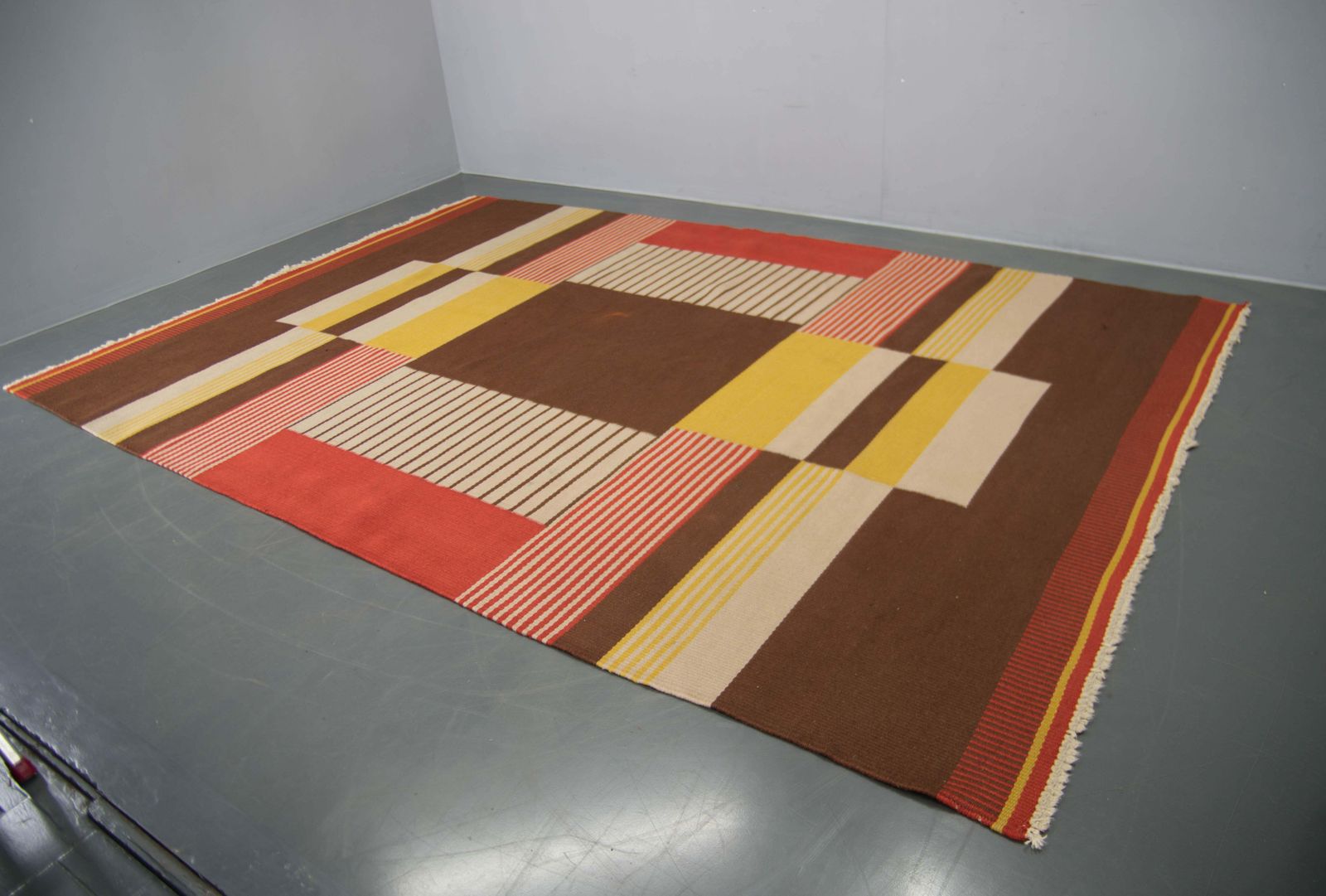 Rare Geometric Carpet By Antonin Kybal, 1948 photo for sale