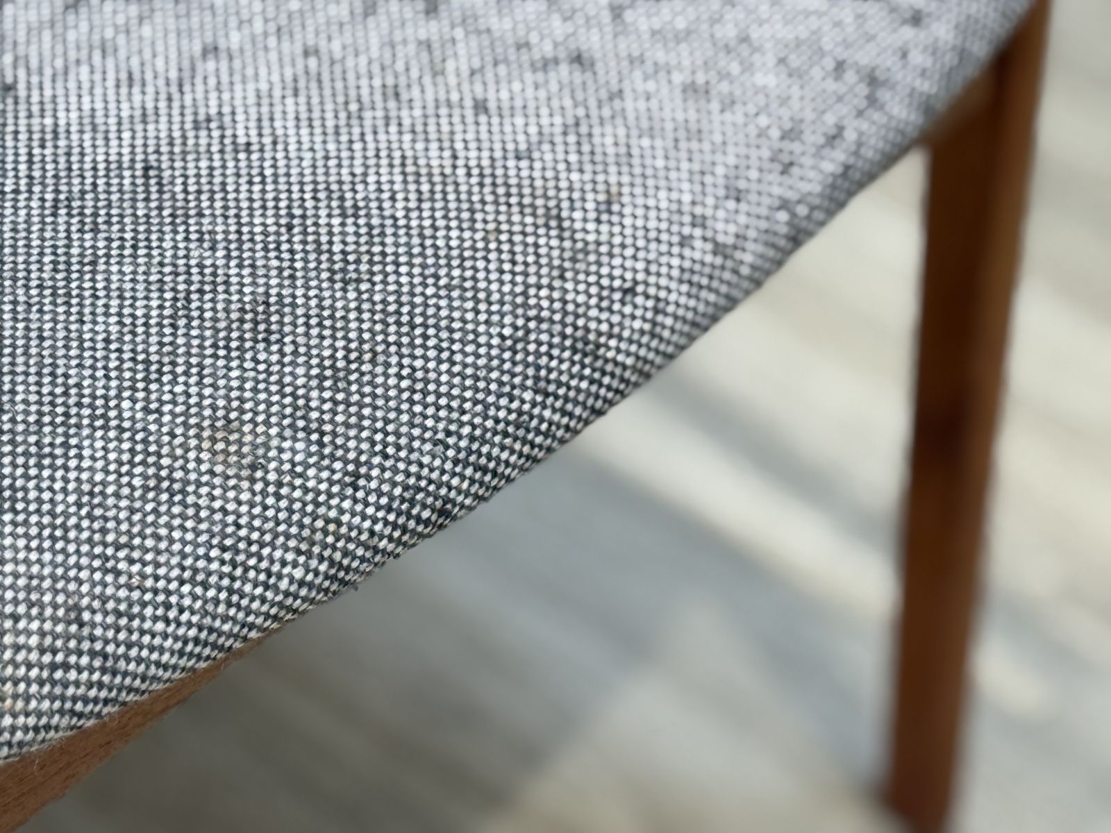 Set Of Danish Dining Chairs By Henning Kjaernulf For Korup Stolfabric Model 23. photo vinterior