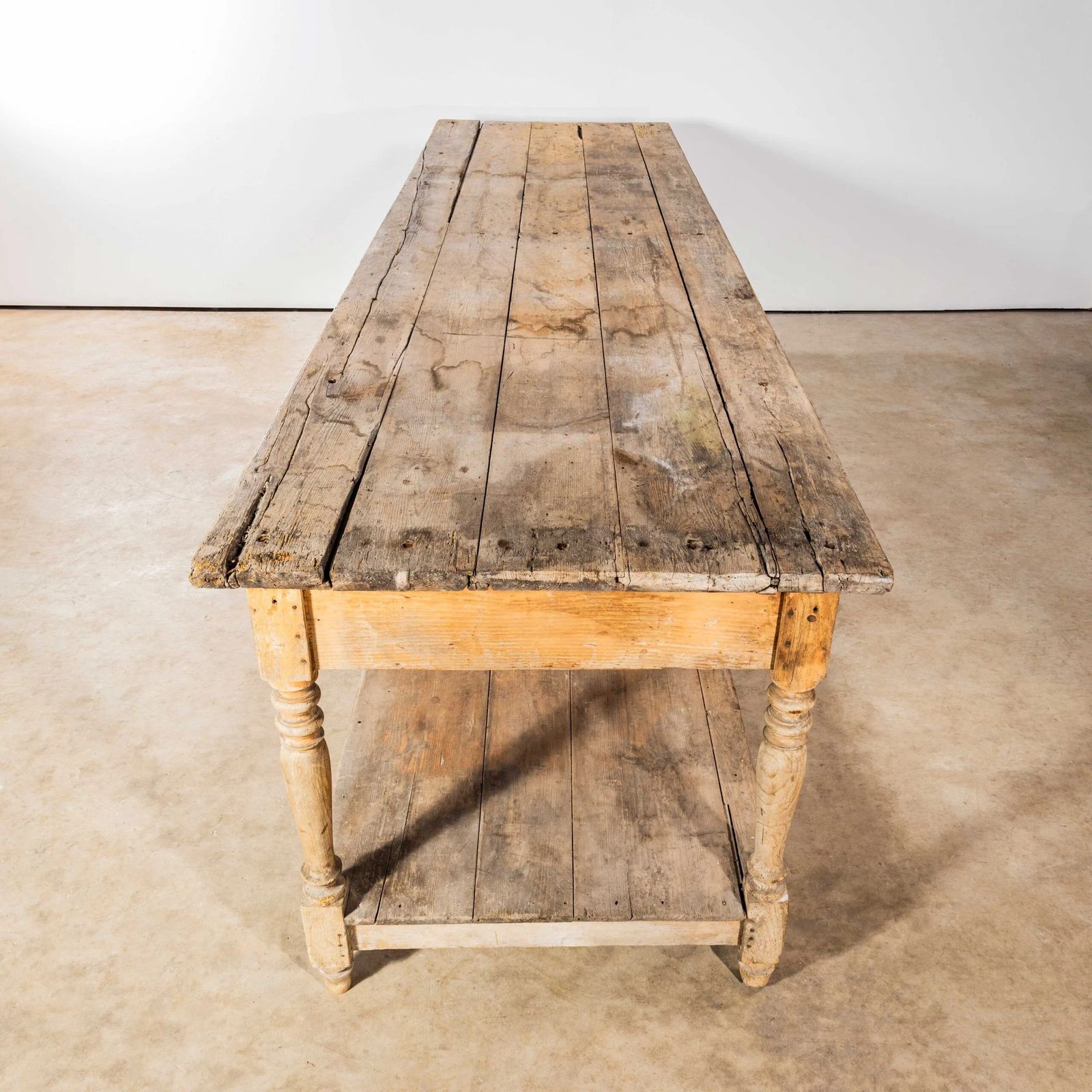 photo furniture 1890’s Faded French Large Original Drapers Table