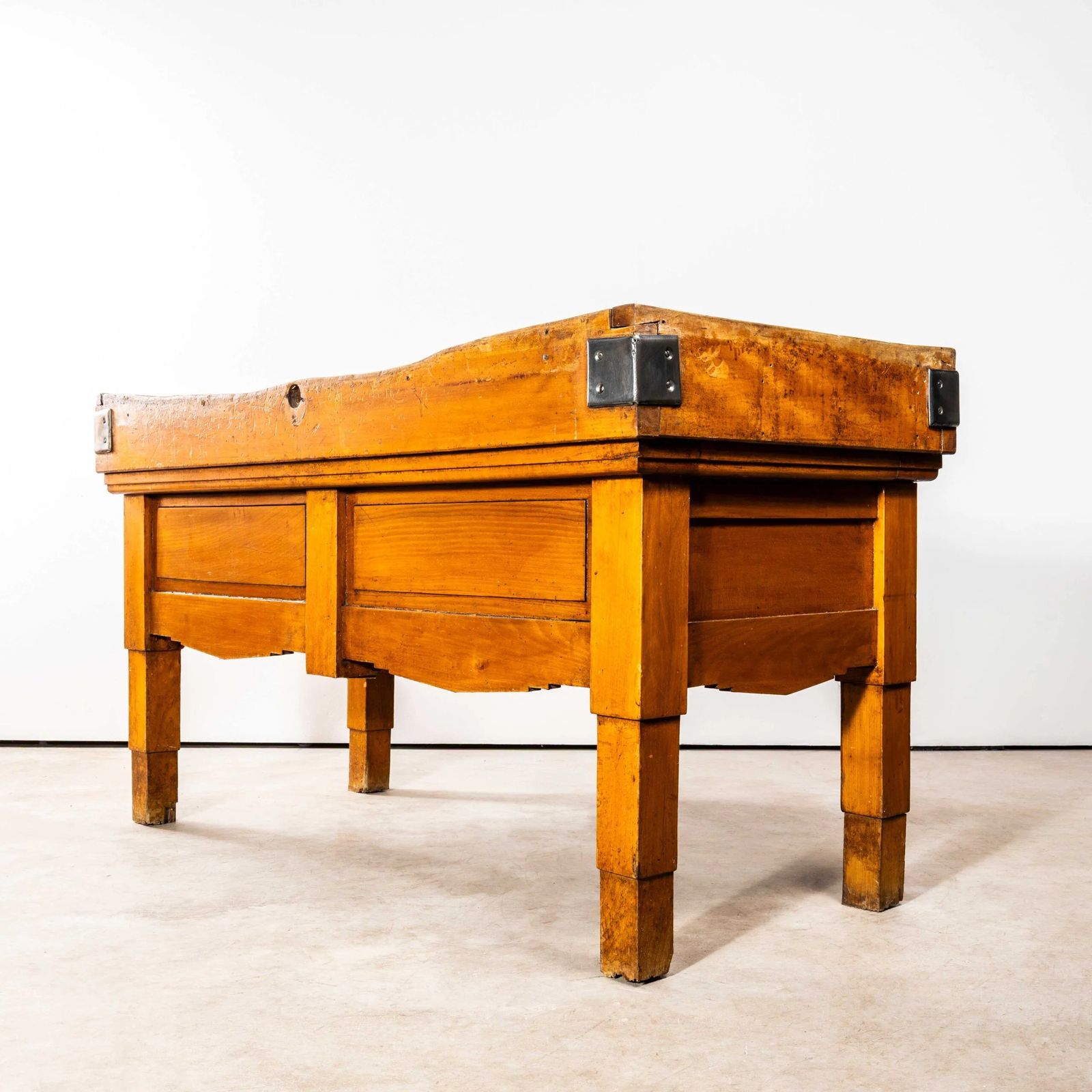 1950’s Very Large Belgian Butchers Workstation – Butchers Block photo for sale