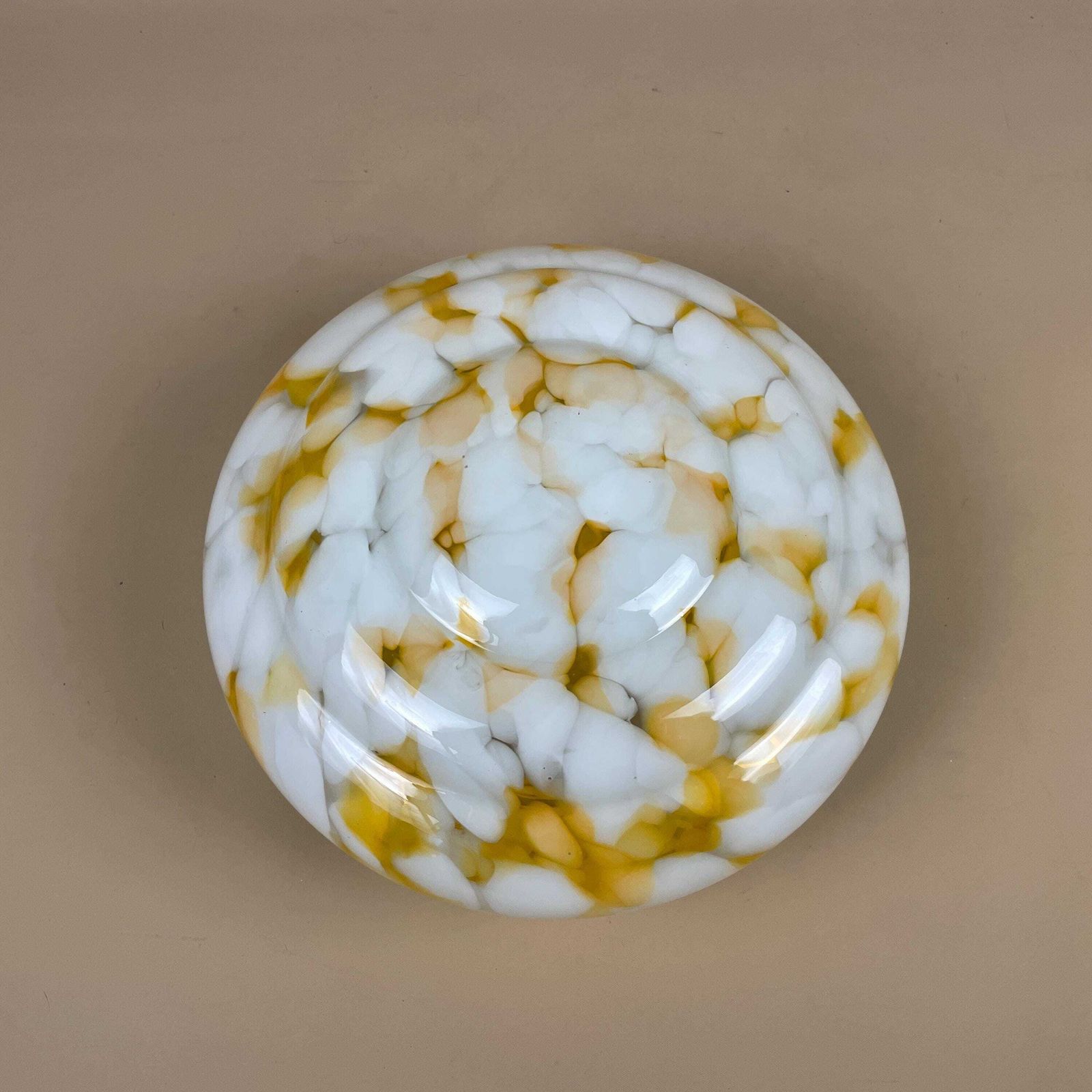 photo furniture Vintage Glass Ceiling Light Shade White Orange Pendant Stain Glass Tiffany Style Patterned Milky Art Deco Round Circular Hanging Lampshade